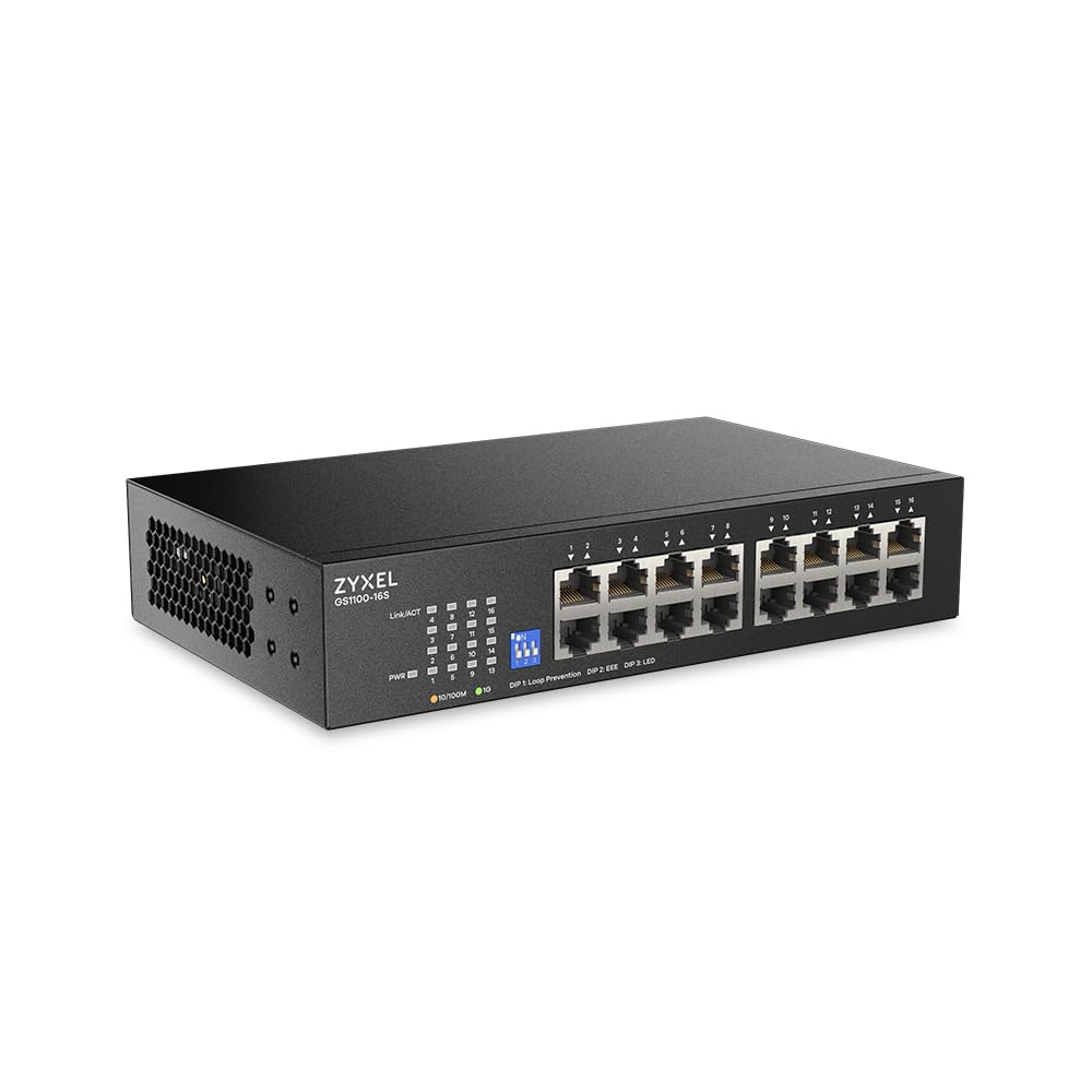 ZyXEL GS1100-16S 16-Port Gigabit Unmanaged Switch,DIP-Sektor