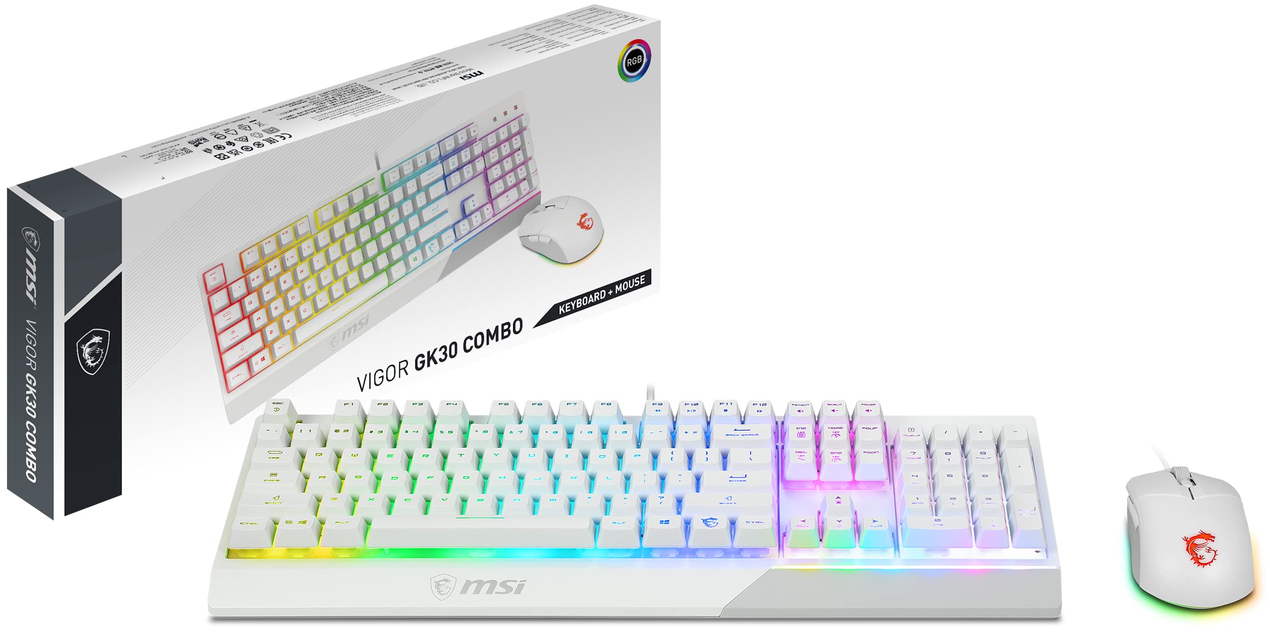 MSI Combo Clavier + Souris Vigor GK30 Blanc