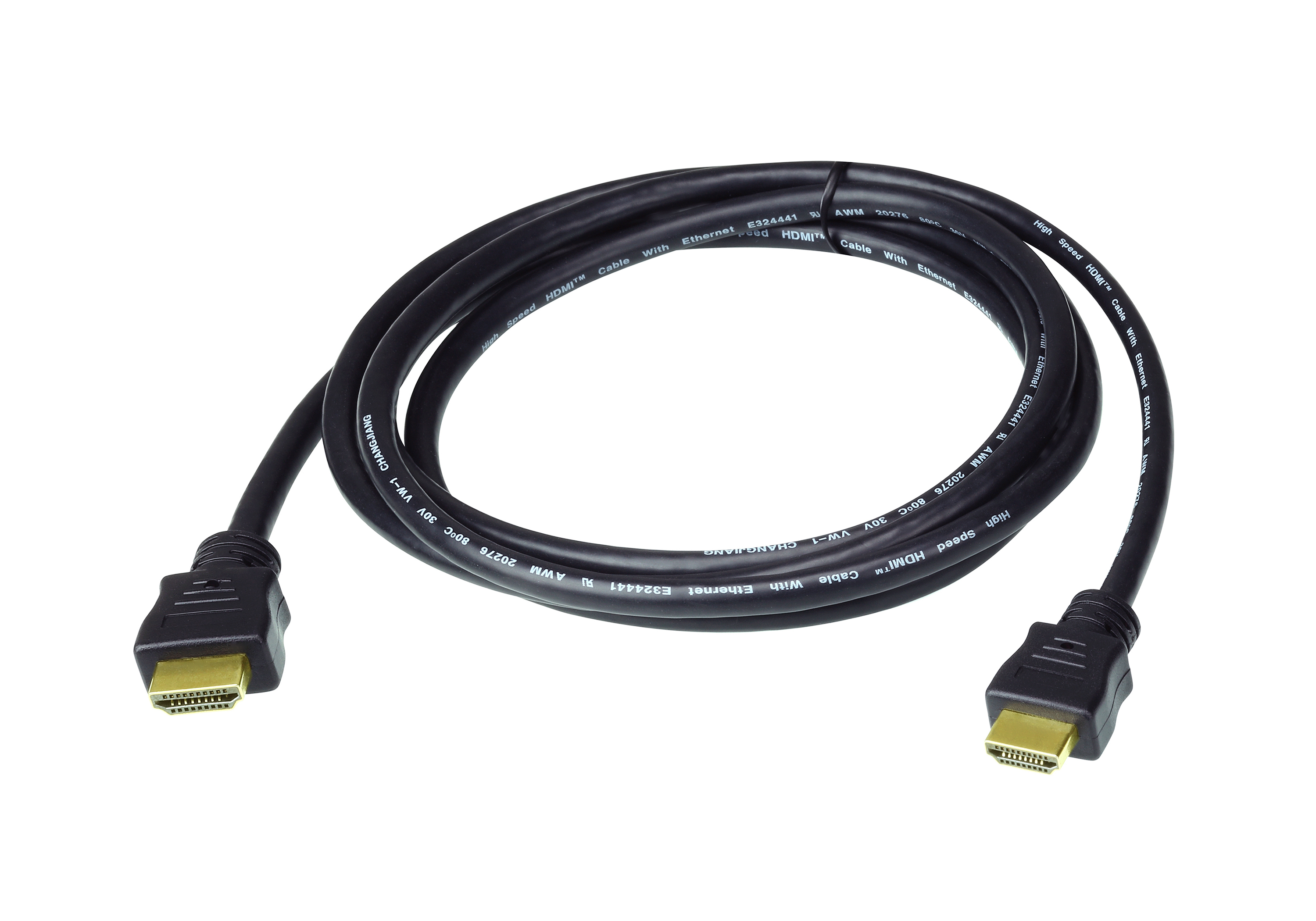 Aten Cable HDMI ATEN 2L-7D03H 3 m True 4K Alta Velocidad Ethernet Chapado Oro Negro
