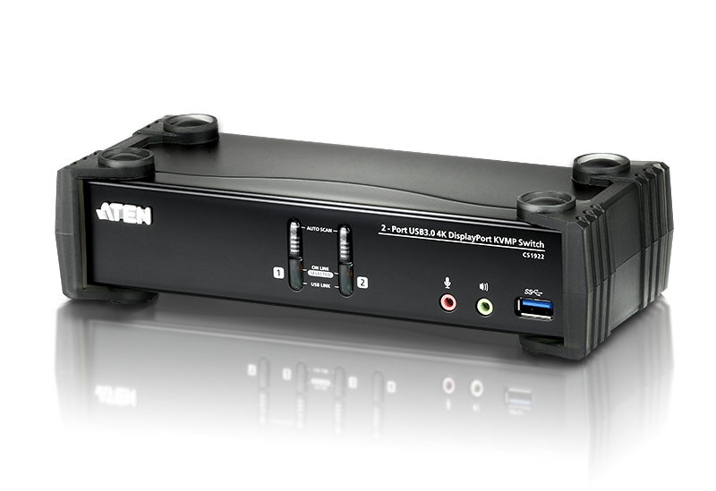 Aten Aten CS1922 switch KVM DisplayPort 1.2 True 4K / USB 3.0 / Audio -2 ports
