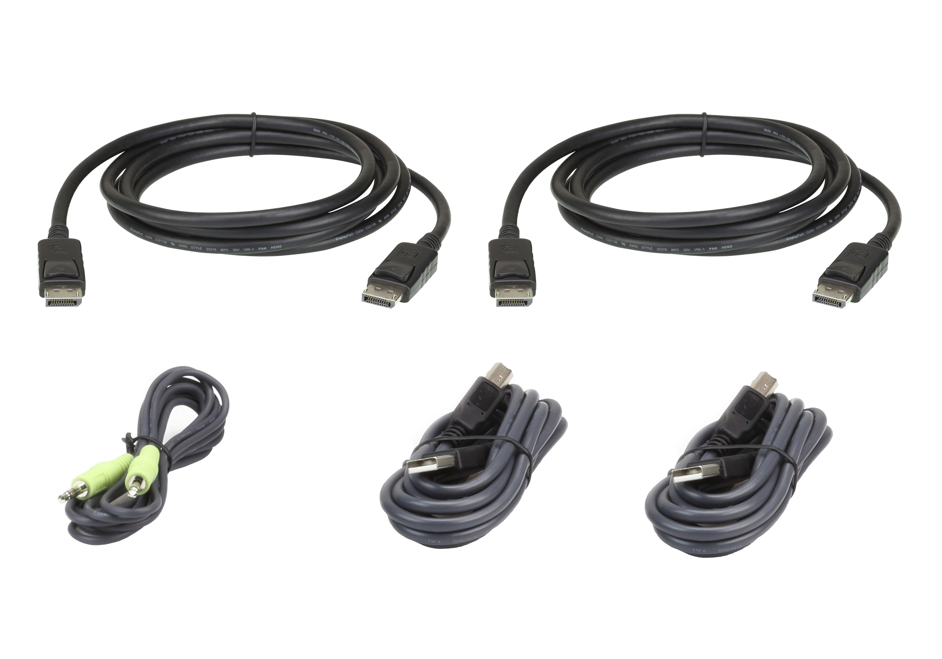 Aten 2L-7D02UDPX5 CABLE KVM Dual DisplayPort USB audio