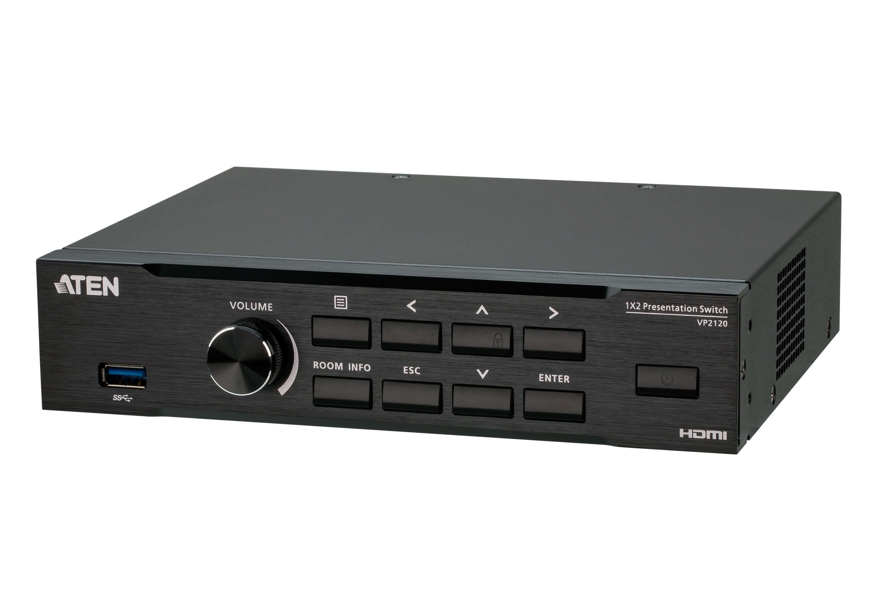 Aten 1 x 2 Seamless Presentation Switchwith Quad View Multistreaming (up to 4) Audio DSP and Mobile app (Whiteboard  chat  file sharing)