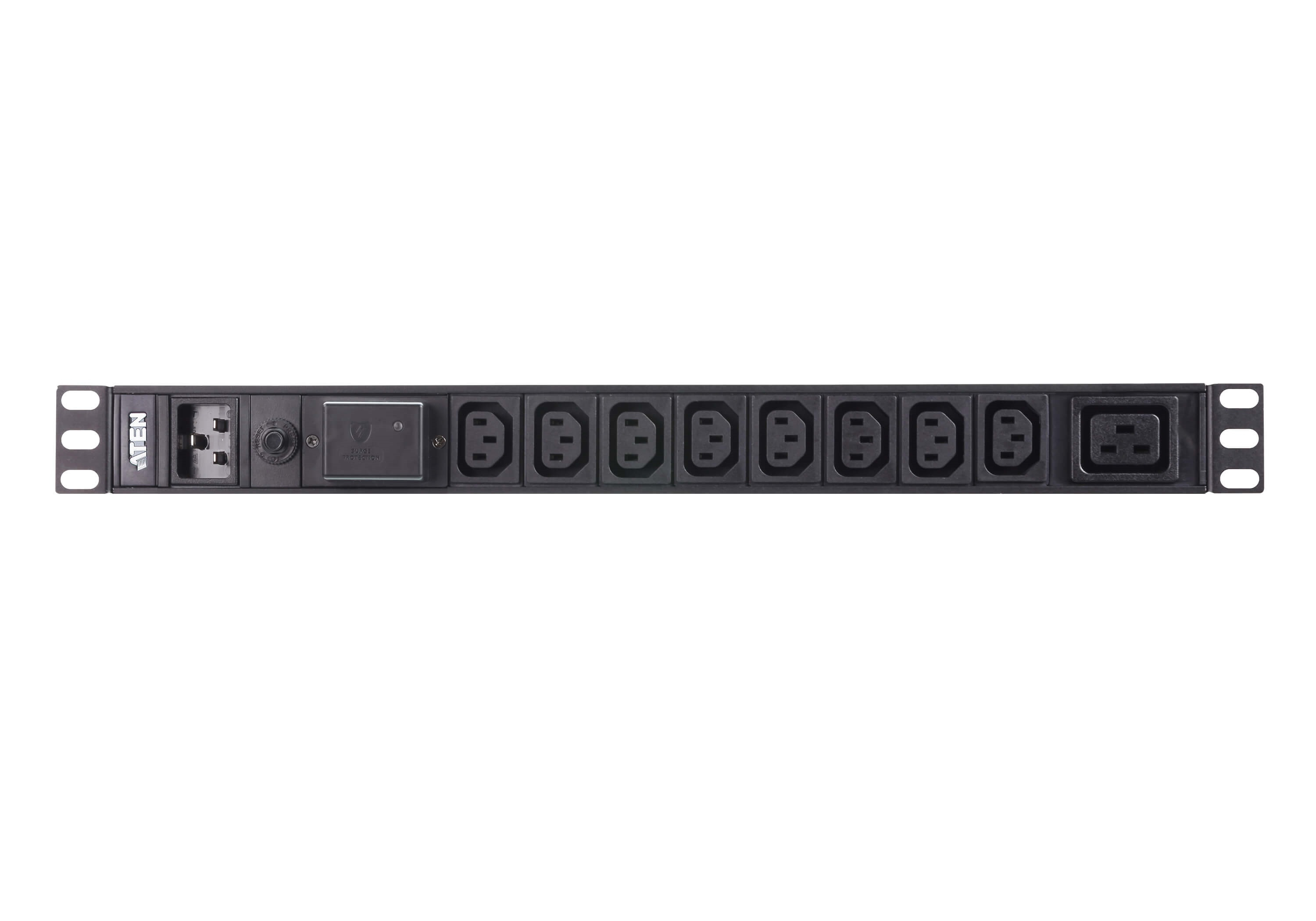 Aten 9-Outlet 1U Basic PDU with Surge protection (16A) (8x C13 1x C19)