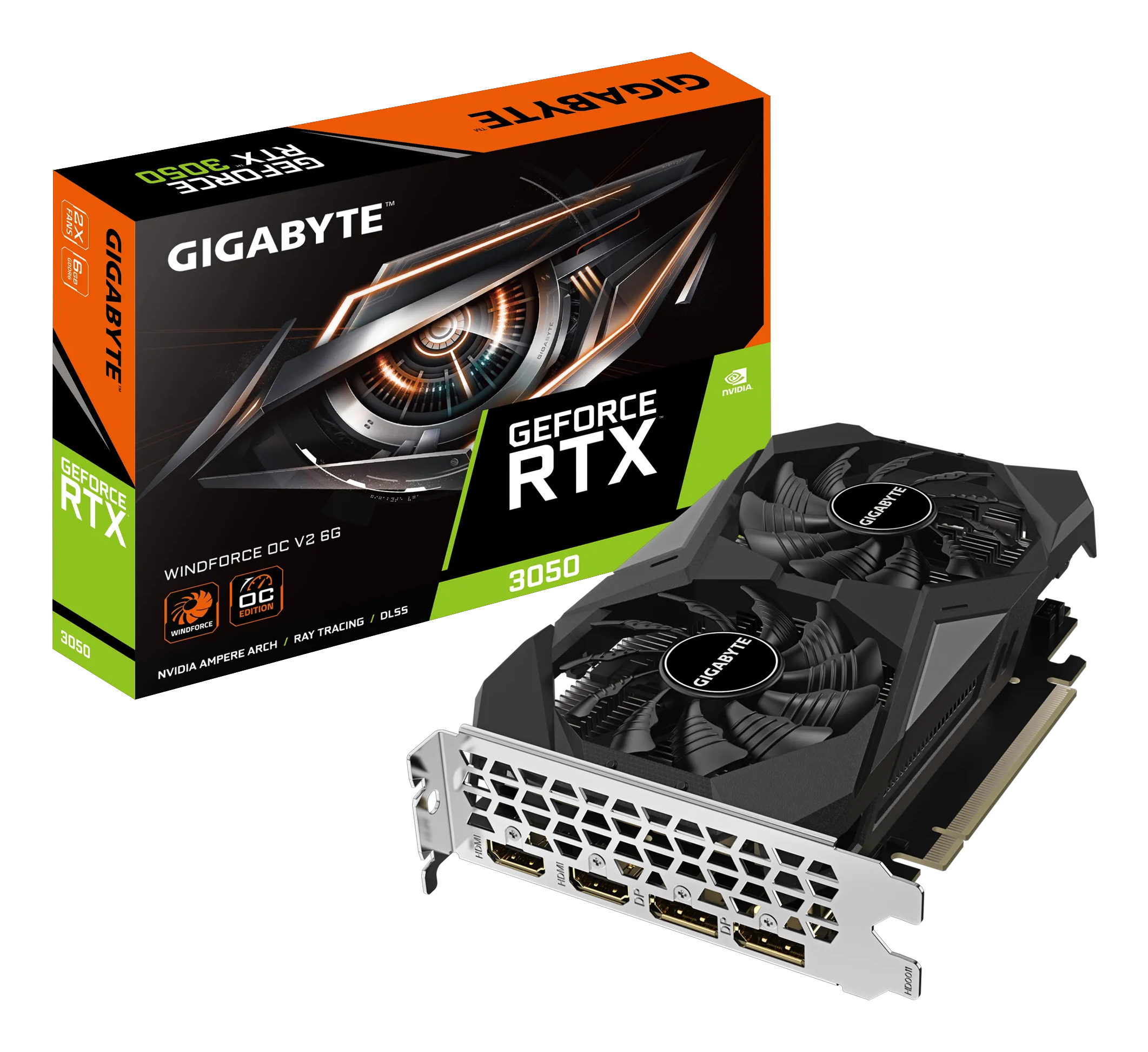 Gigabyte GeForce RTX 3050 WINDFORCE OC V2 6G NVIDIA 6 Go GDDR6
