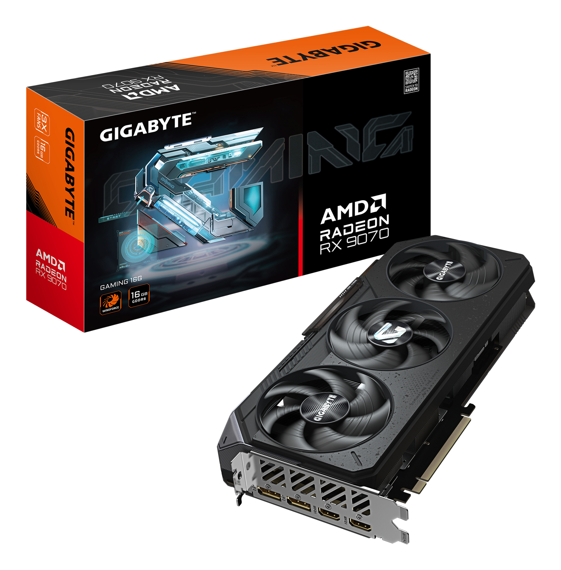 Gigabyte Radeon RX9070 Gaming     16GB GDDR6 2xHDMI 2xDP
