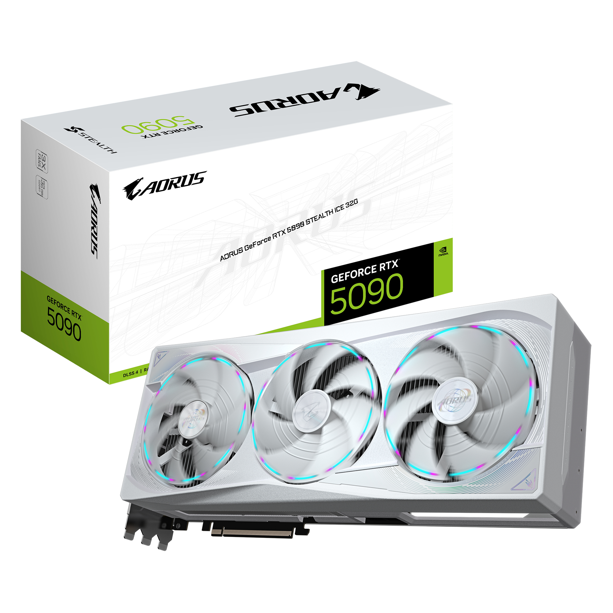 Gigabyte Carte Graphique GeForce RTX 5090 STEALTH ICE 32 Go GDDR7 DLSS 4