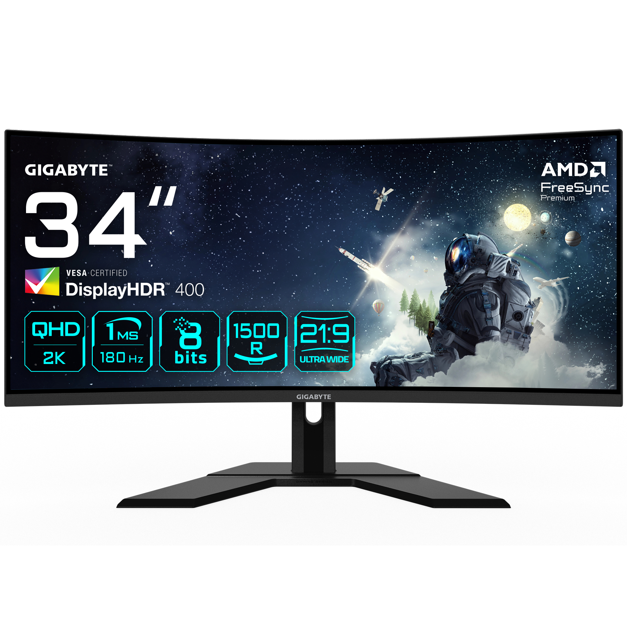 Gigabyte G34WQCP Moniteur de Jeu Incurvé UWQHD 34