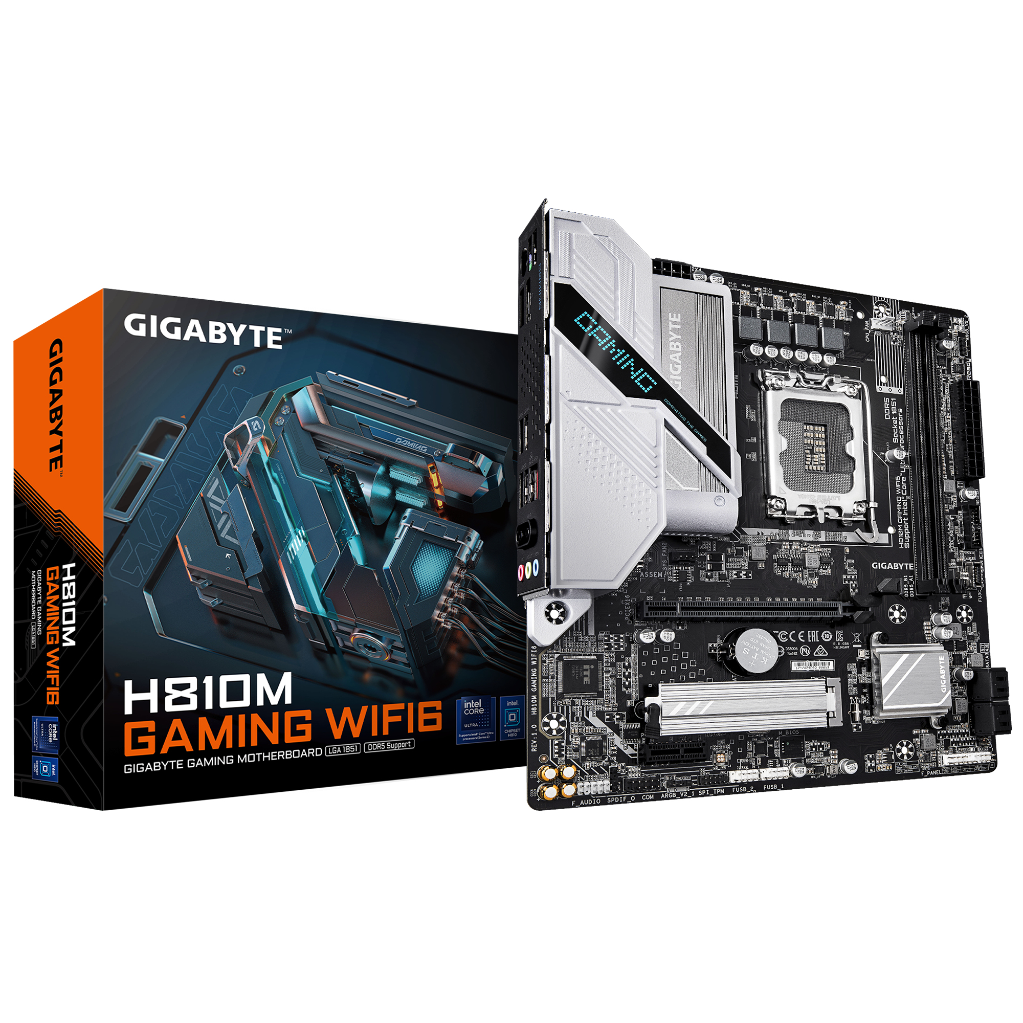 Gigabyte GIGABYTE H810M Gaming WiFi 6 Mainboard, Sockel LGA 1851, Intel H810, Micro-ATX, DDR5