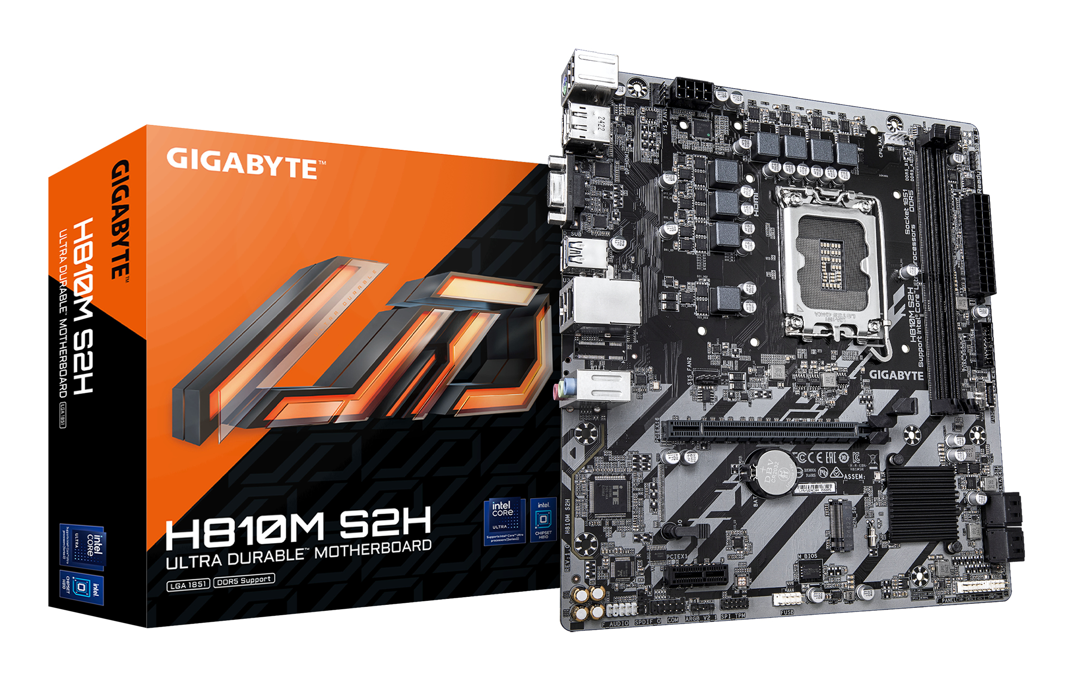 Gigabyte Carte Mère H810M S2H (Intel LGA 1851) Micro ATX