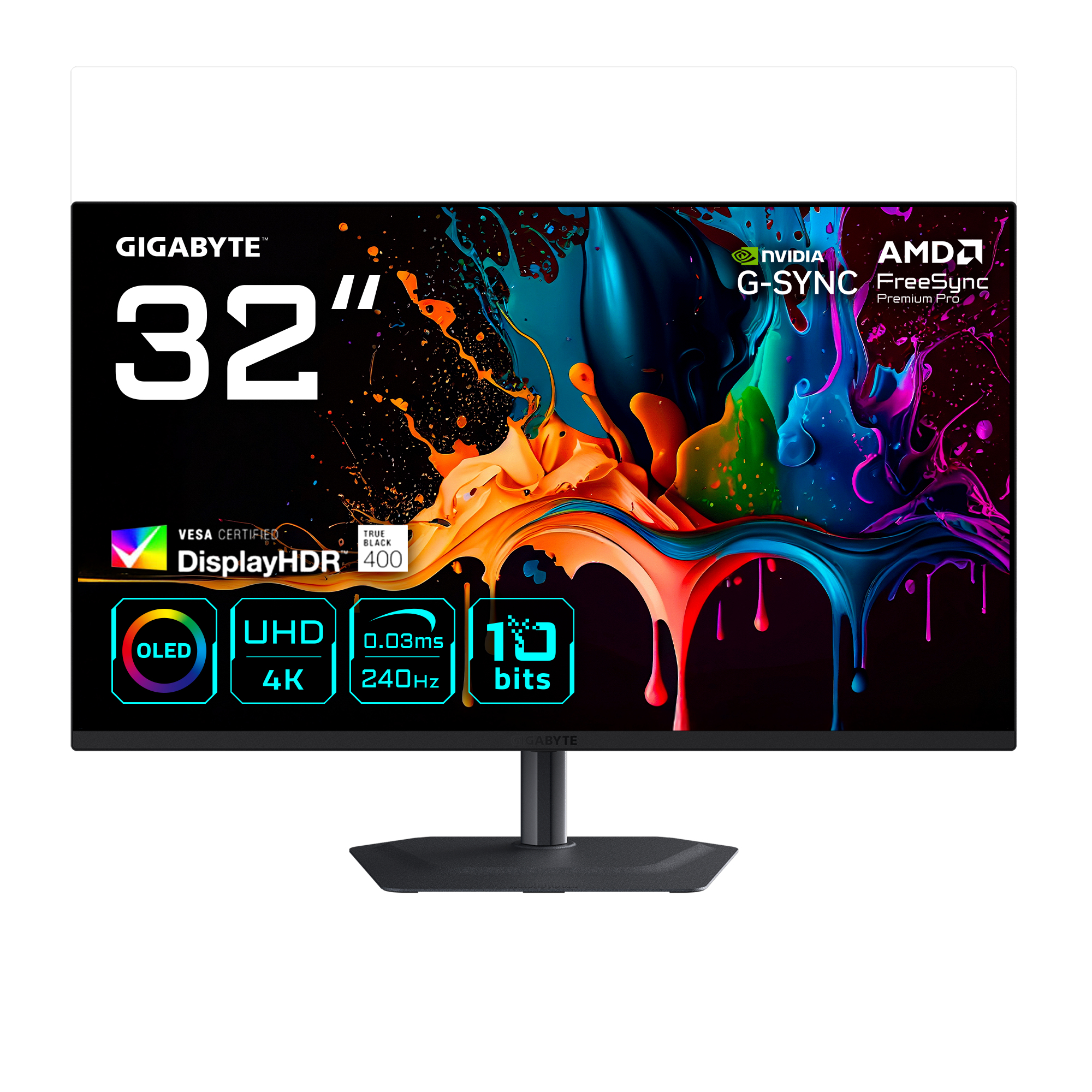 Gigabyte Écran PC Gaming MO32U2 QD-OLED 31,5 Pouces
