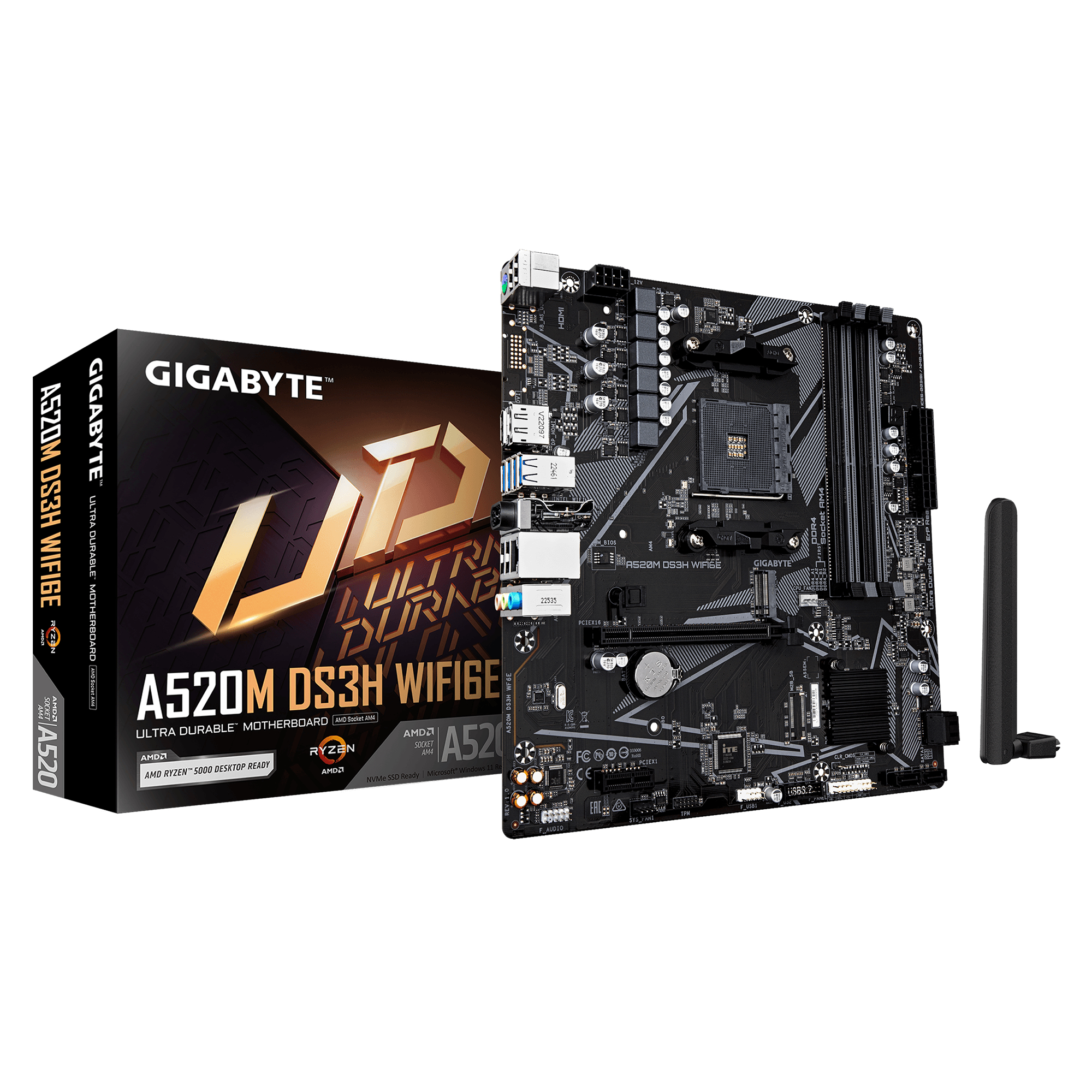 Gigabyte A520M DS3H WiFi6E          (A520,AM4,mATX,DDR4)
