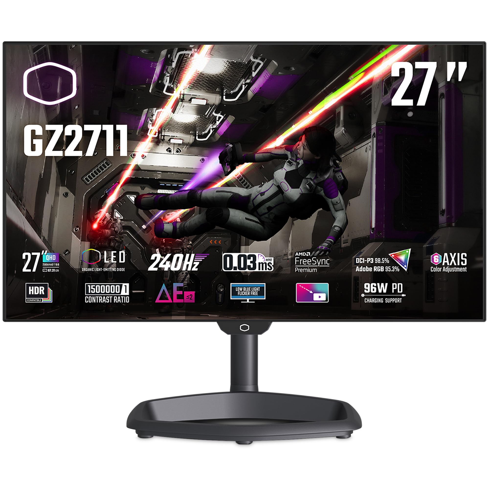 COOLER MASTER Écran PC Gamer GZ2711 27 Pouces OLED 240Hz