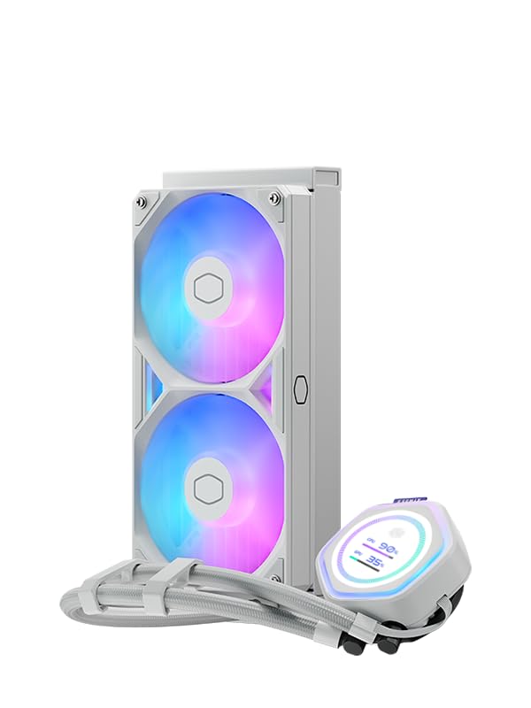 COOLER MASTER Kit Watercooling AIO  MasterLiquid Atmos II LCD RGB - 240mm (Blanc)
