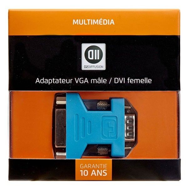 D2 Diffusion Adaptateur VGA m le / DVI femelle DVI-I 24+5