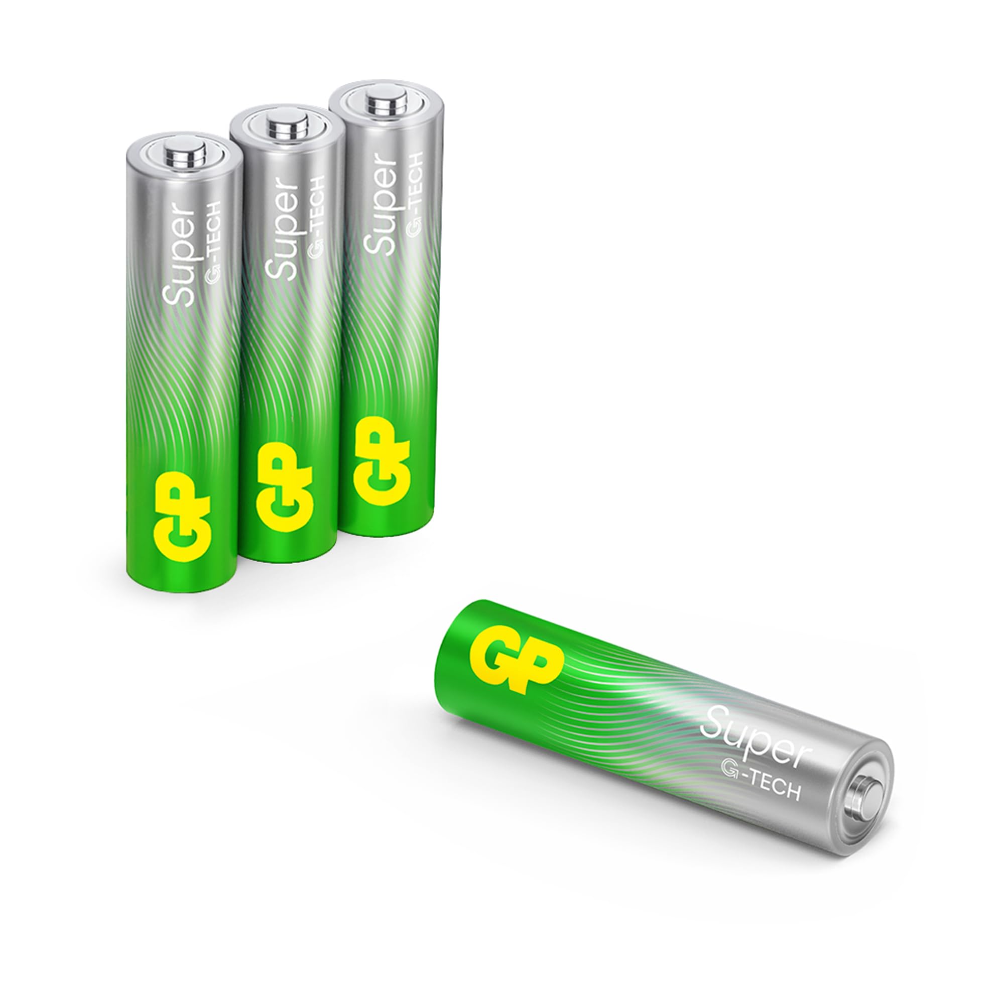 GP Batteries Lot de 4 piles Alcaline  Super type AAA (LR3) 1,5V