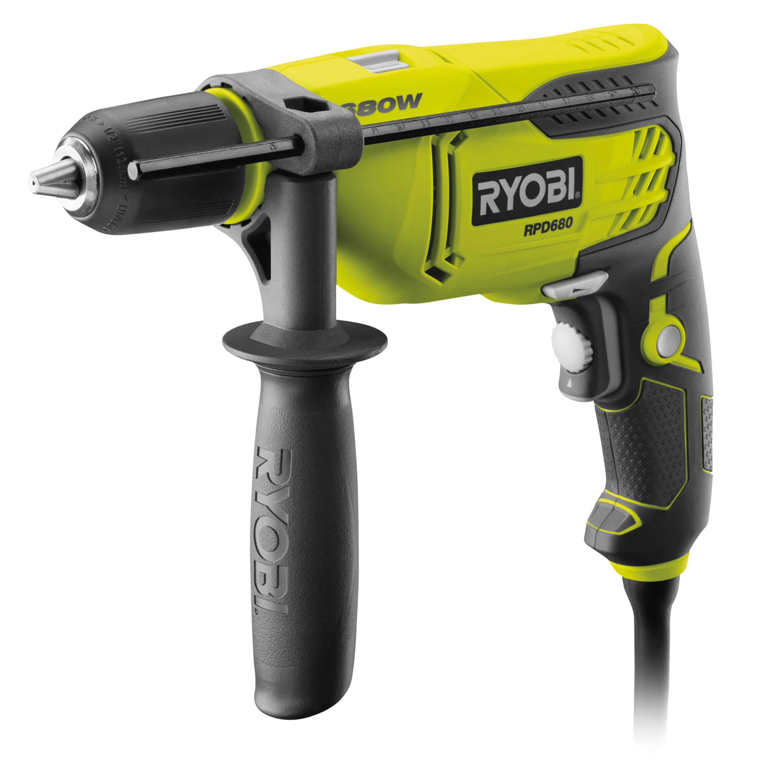 Ryobi perceuse ryobi à percussion RPD680K 18.0 V 680 W sans batterie avec fil