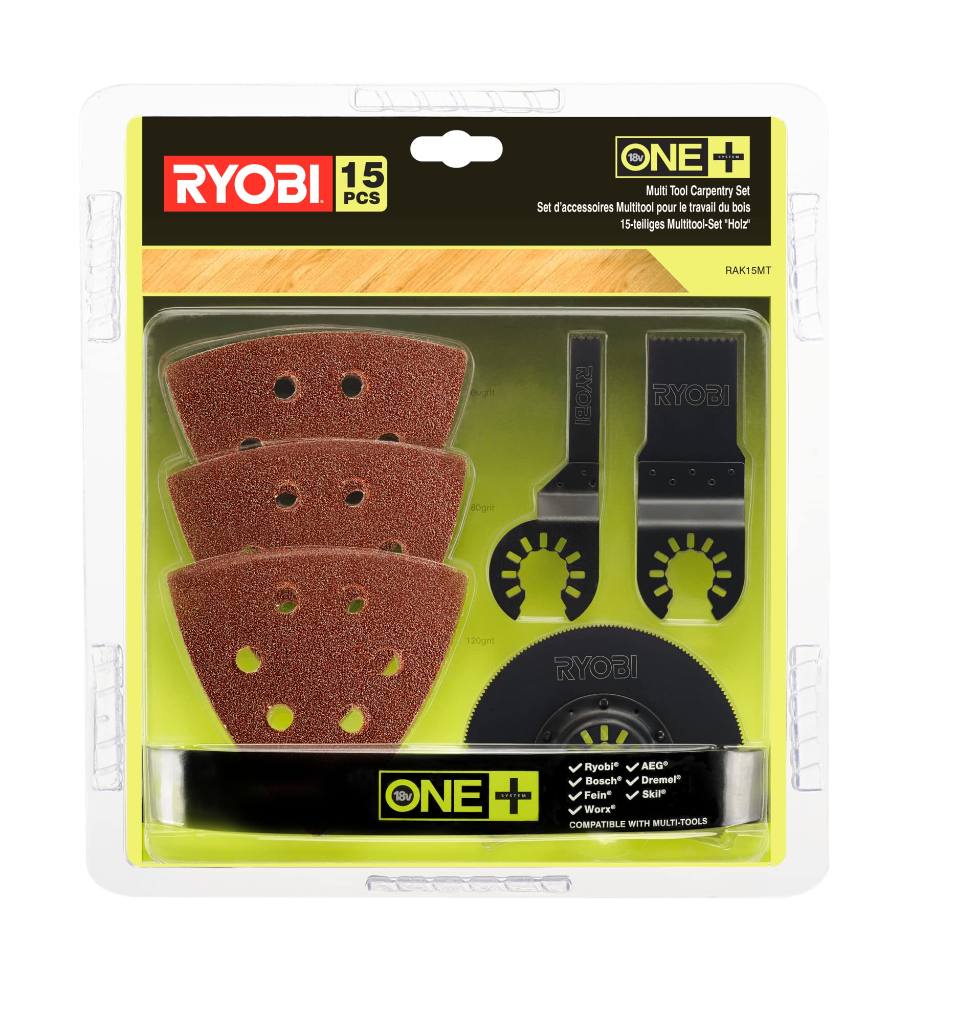 Ryobi Schleif- et SÃ¤geblatt-Set RAK15MT