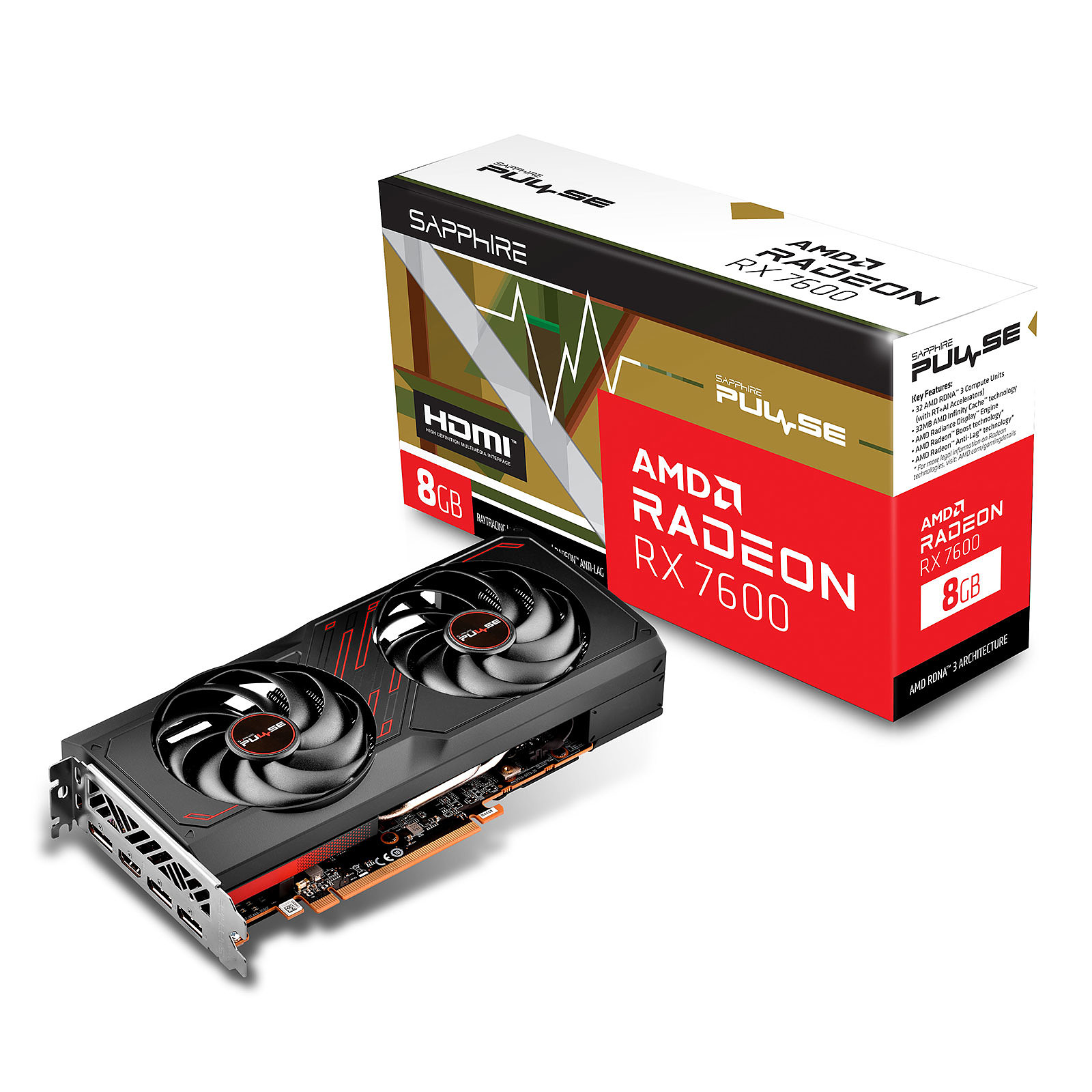 SAPPHIRE Sapphire Pulse AMD Radeon RX 7600 8GB