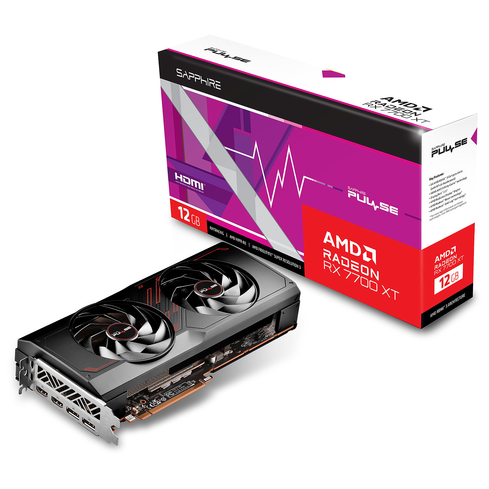 SAPPHIRE Sapphire PULSE AMD Radeon RX 7700 XT 12GB