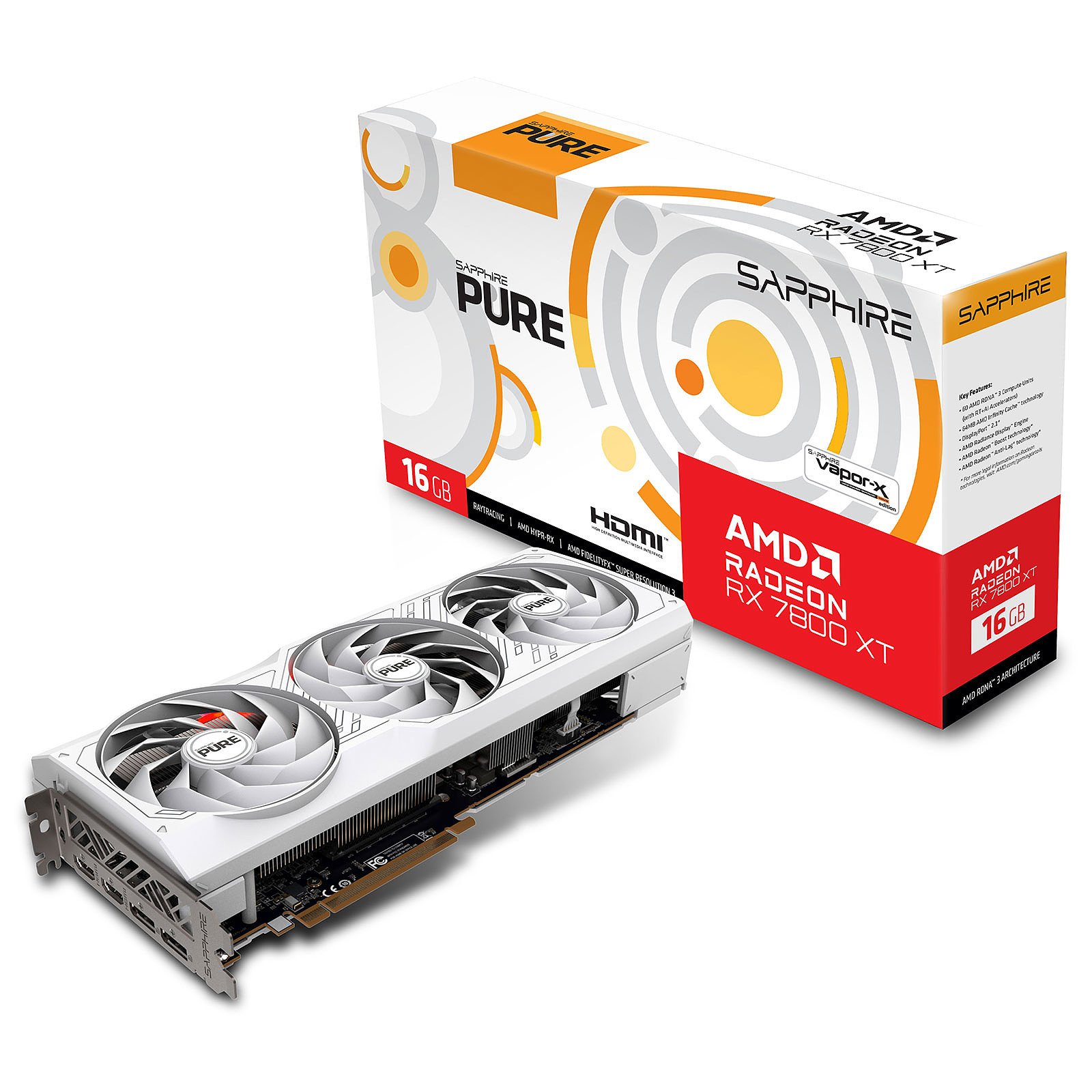 SAPPHIRE Sapphire PURE AMD Radeon RX 7800 XT GAMING OC 16GB