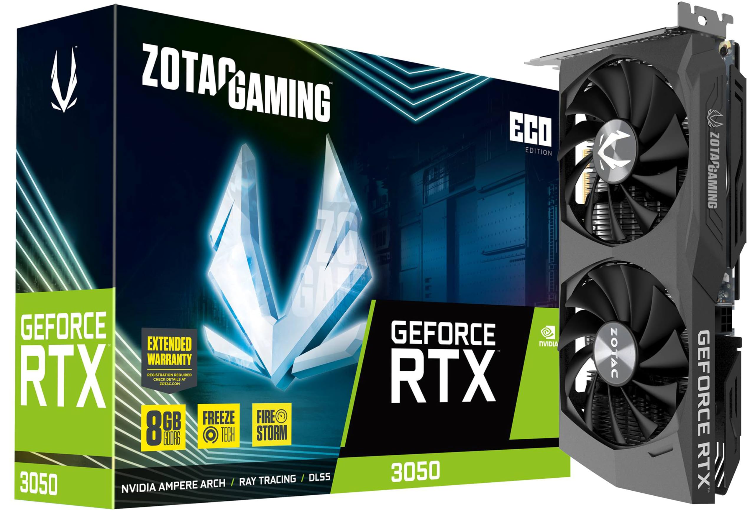 ZOTAC Carte Graphique Nvidia GeForce RTX 3050 Eco 8Go