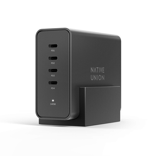 NATIVE UNION FAST GAN CHARGER PRO PD 140W-BLACK-EU