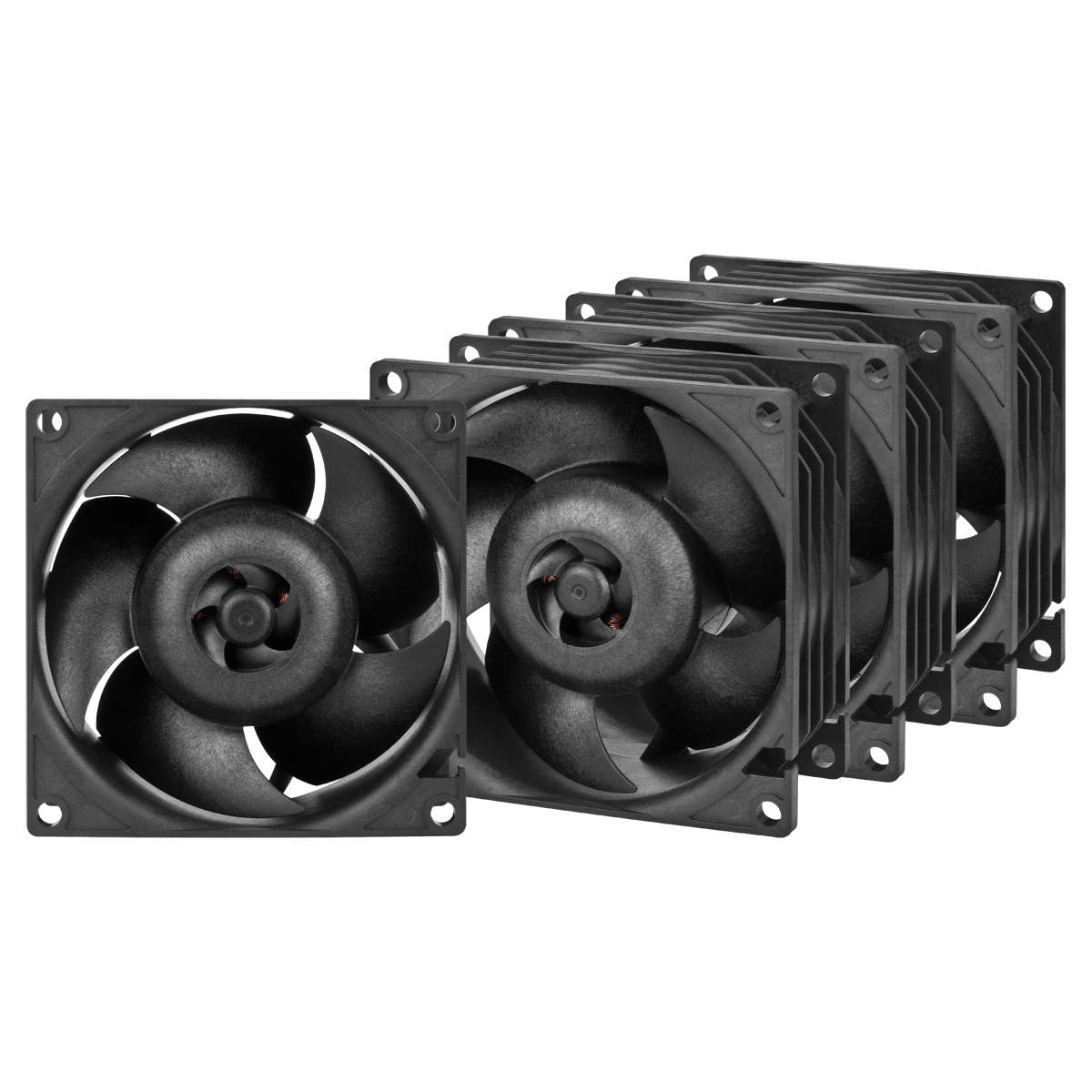 Arctic Lot de 4 Ventilateurs de serveur S8038-7K - 8cm (Noir)