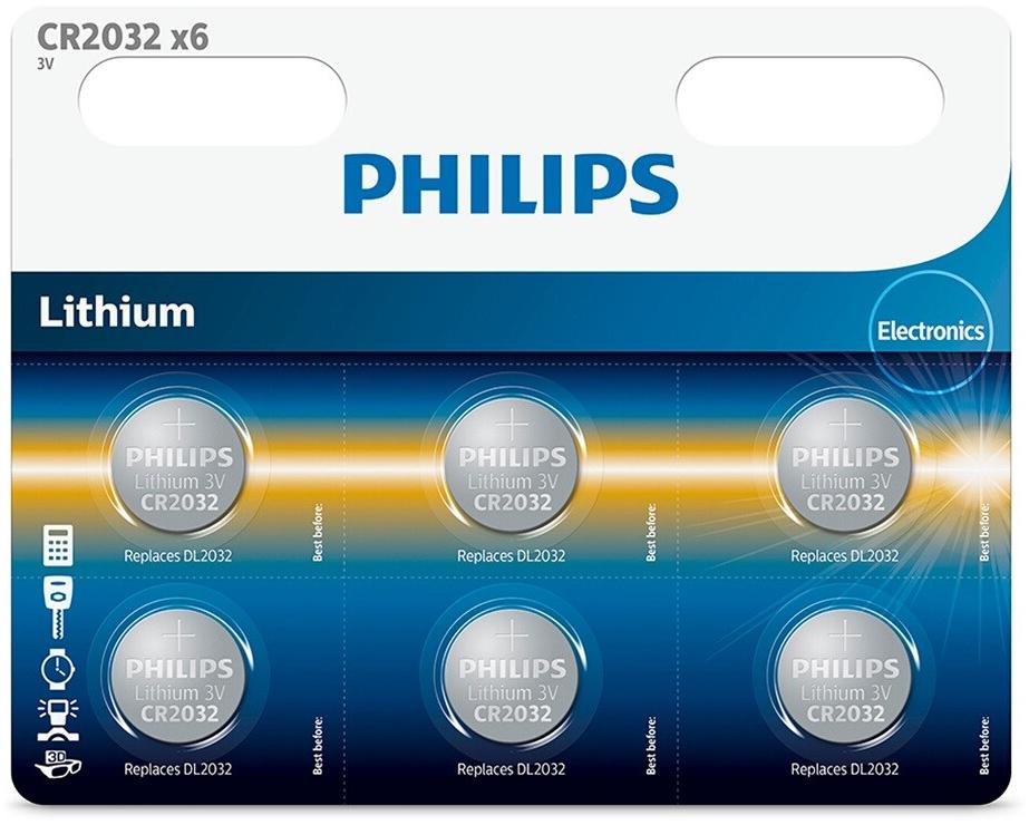 PHILIPS PILES CR2032 X6
