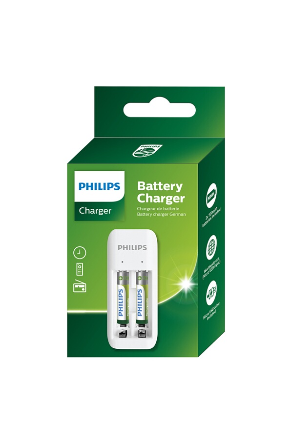 PHILIPS CHARGEUR DE PILES 2 PILES + 2xAAA 700 MAH