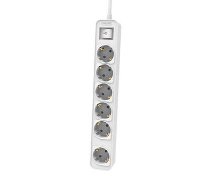 PHILIPS CHP2164W/62 Multiprise avec interrupteur 6 prises 1,5 m Blanc