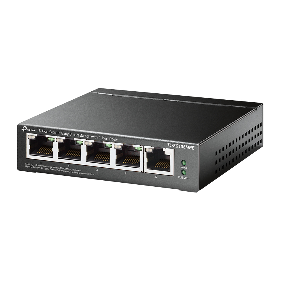 TPLINK 5Port Gigabit Easy Smart Switch with 4Port PoE+