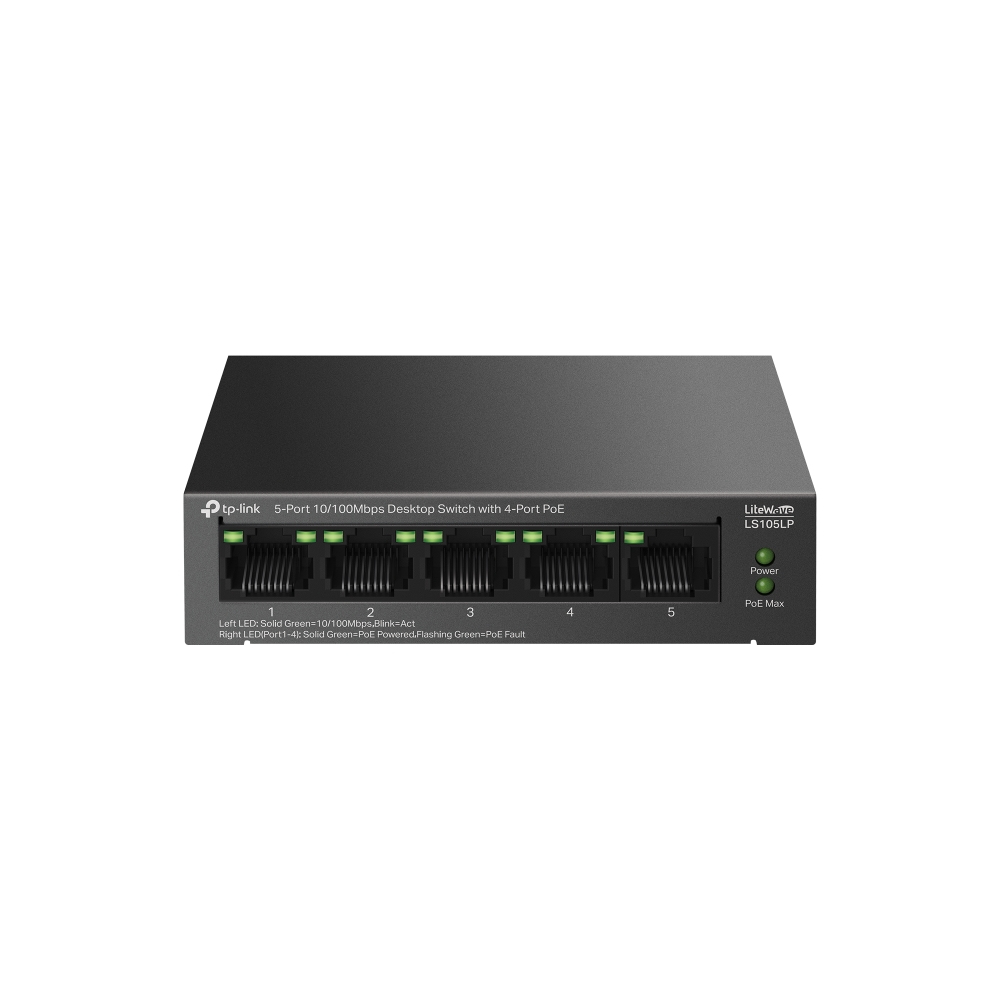 TPLINK Commutateur mural PoE Fast Ethernet 5 ports LiteWave LS105P