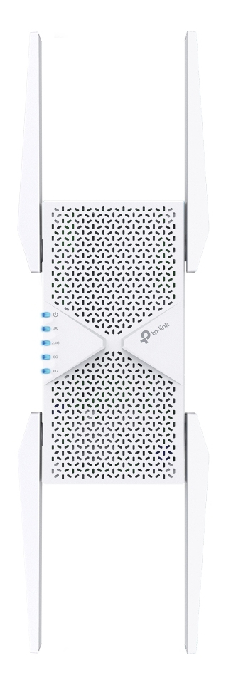 TPLINK BE11000 Tri-Band Wi-Fi 7 Range ExtenderSPEED: 688 Mbps at 2.4GHz + 4320 Mbps at 5GHz + 5760 Mbps at 6GHzSPEC: 2+2+2 6-Stream Tri-Band Wi-Fi 7, 4 × External Antennas, 1 × 2.5 Gbps LAN Port, Wall PluggedFEATURE: Tri-Band Wi-Fi 7, Multi-Link Operation