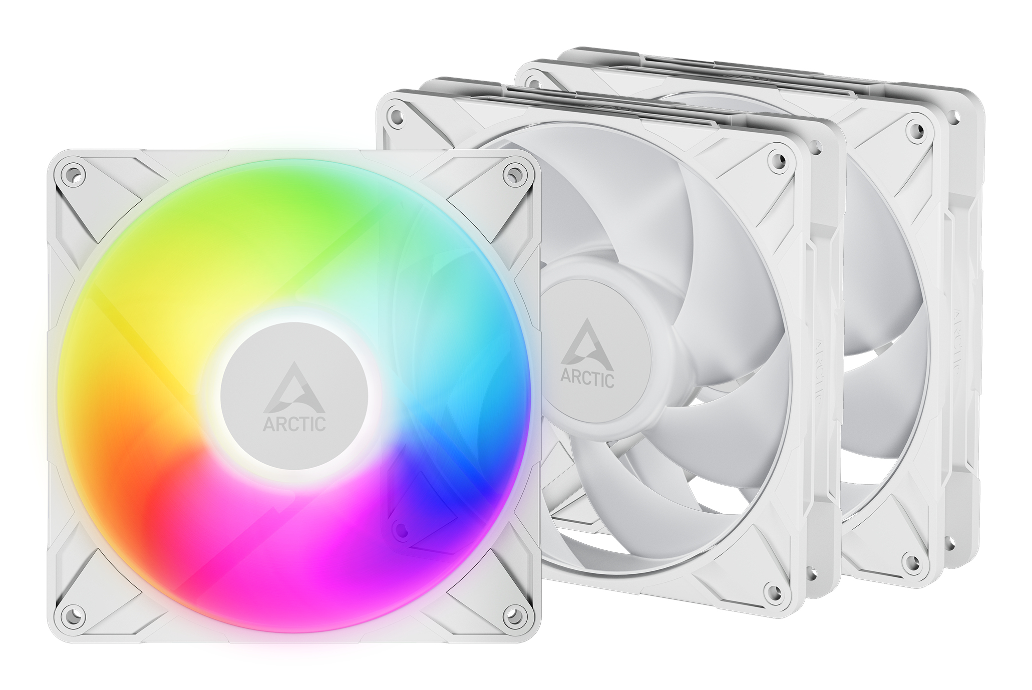 ARCTIC SILVER Lot de 3 Ventilateurs de boitier  P14 Pro RGB - 14cm (Noir)
