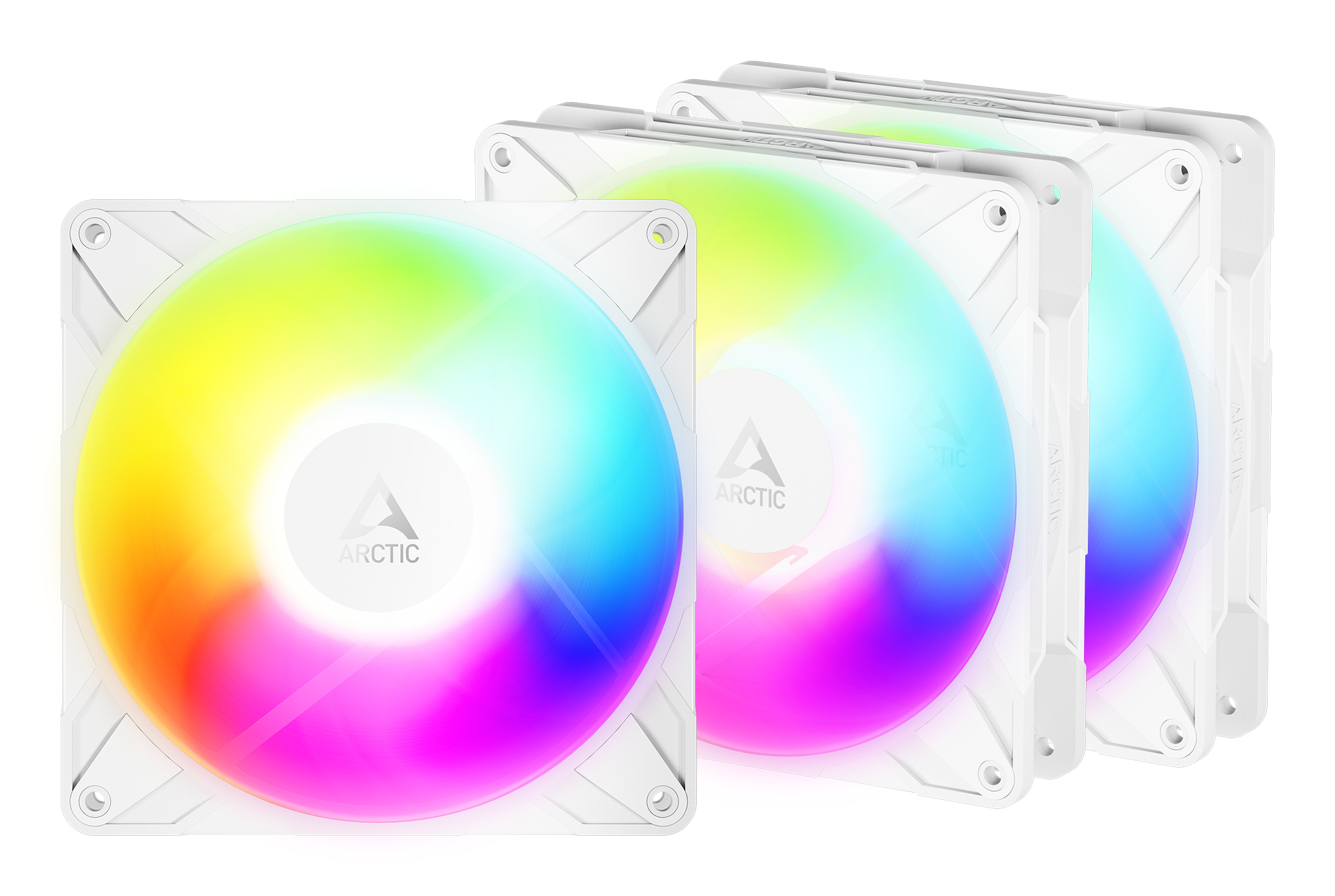Arctic P14 Pro Reverse PWM Lüfter A-RGB 3 Pack White