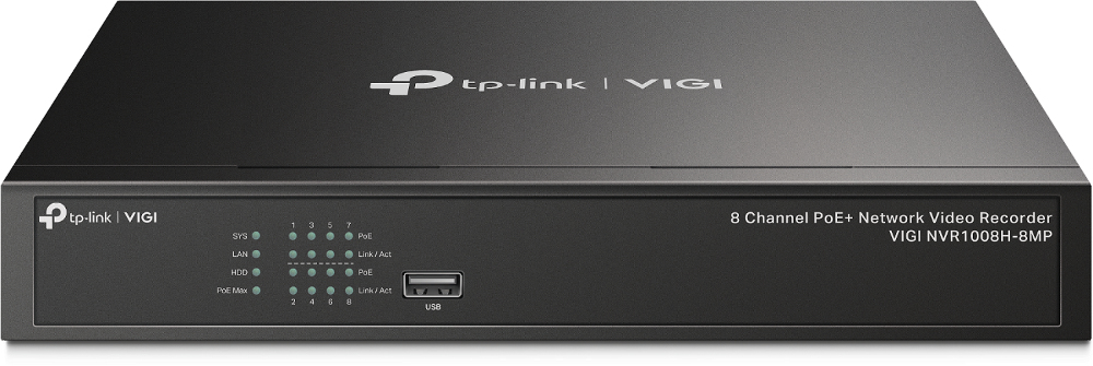 TPLINK VIGI NVR1008H-8MP 8 Channel PoE Network Video Recorder