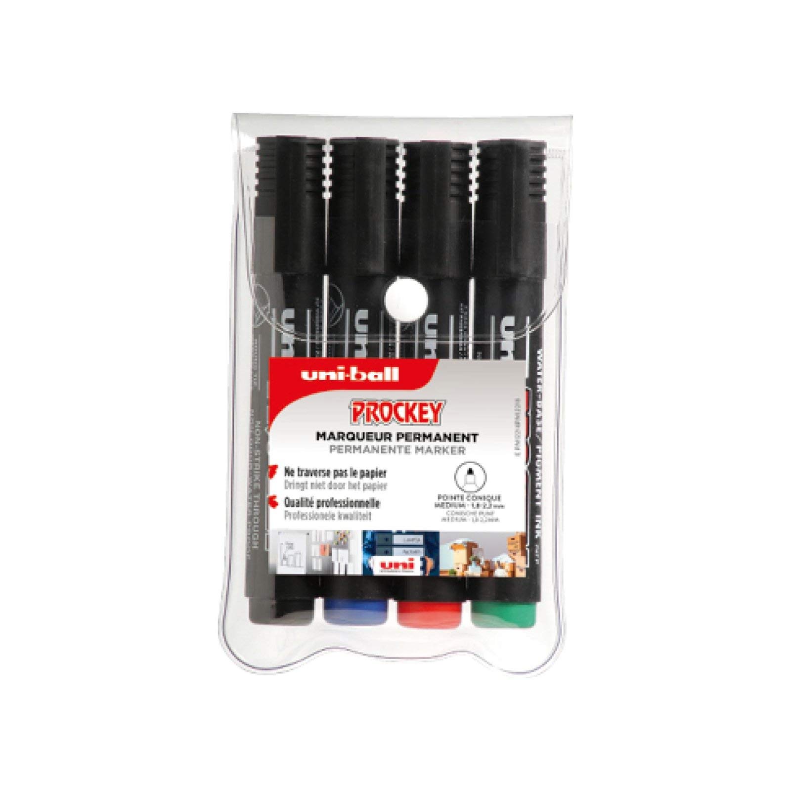 Mitsubishi Marker uni PROCKEY Rundspitze 4er Etui