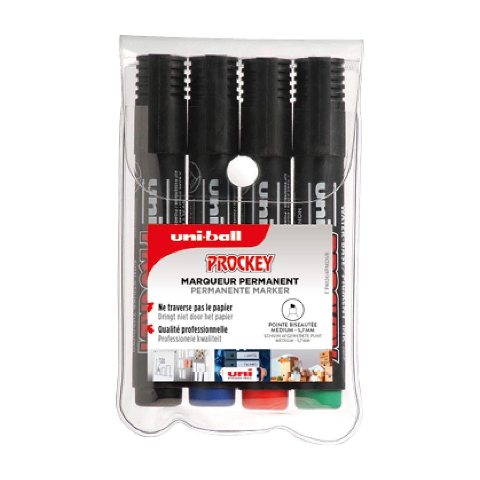 Mitsubishi Marker uni PROCKEY Keilspitze 4er Etui