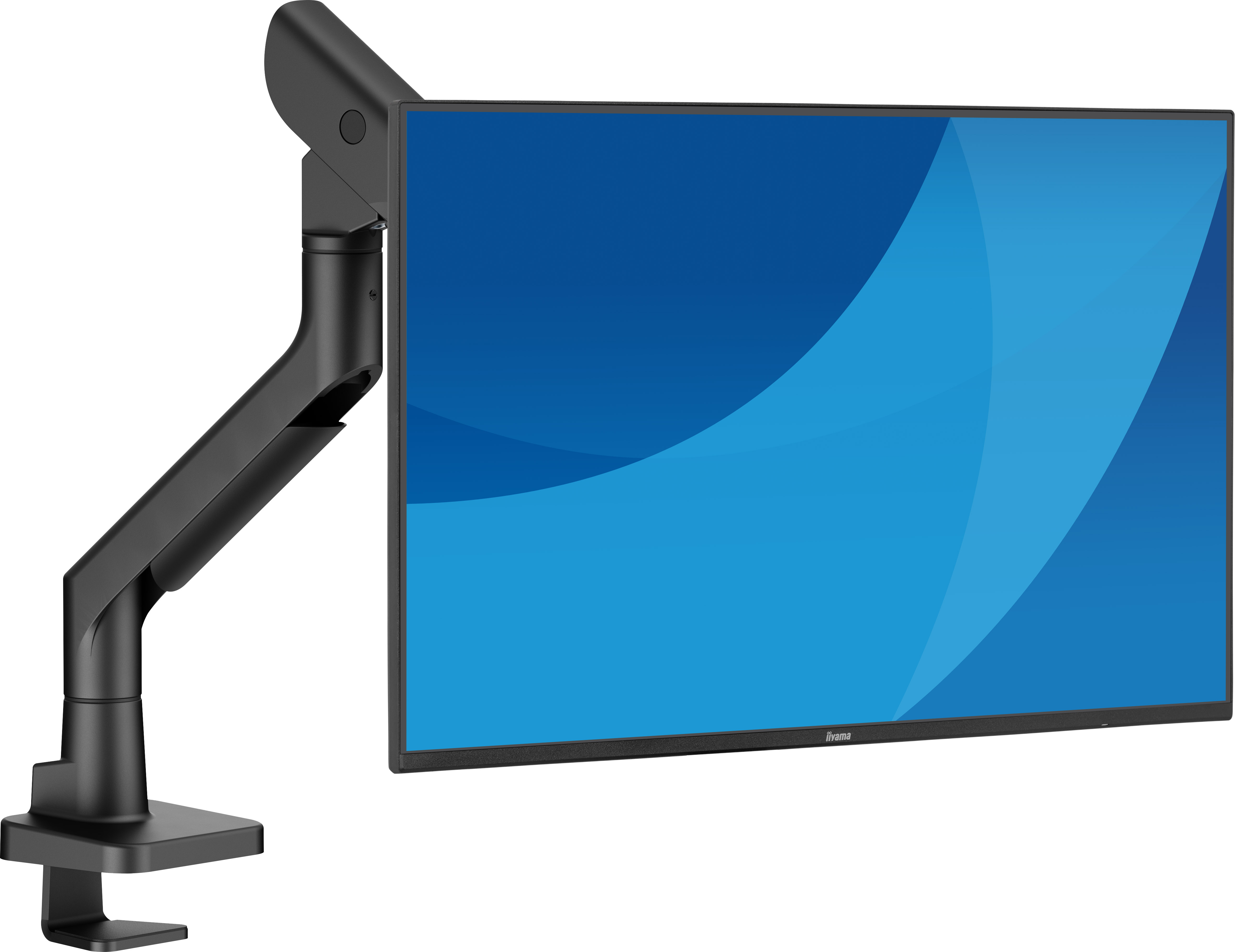 IIYAMA Stylish flexible deskmount with gas spring for monitors up to 49i (27kgVESA 100x100) Pivot Bearing head structure Smooth operation