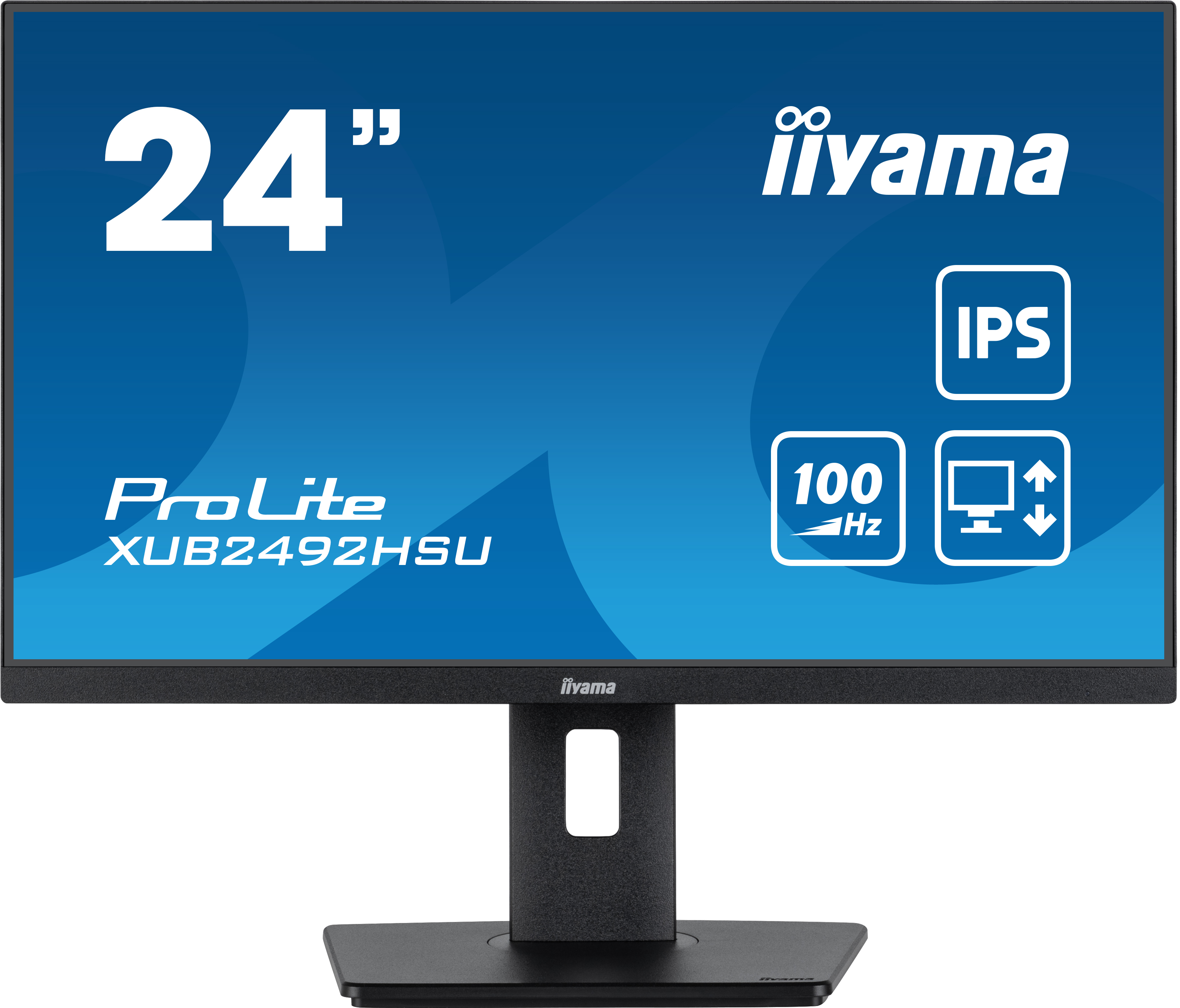 IIYAMA Ecran 24 IPS 16:9 4ms 1920x1080 ULTRA MINCE HPs VGA HDMI DisplayPort USB