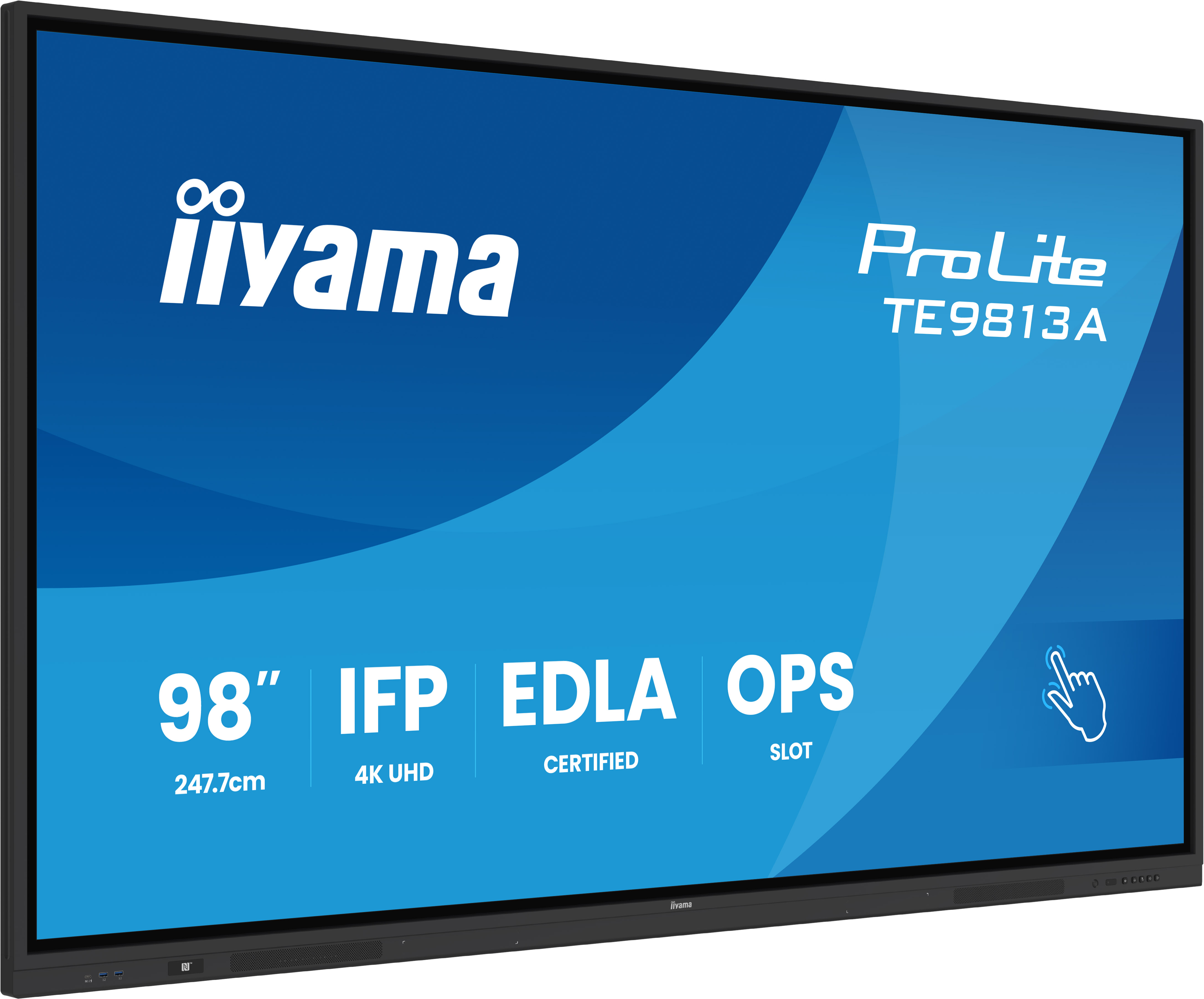 IIYAMA Écran Interactif Tactile 98 pouces 4K UHD Certification Google EDLA 40 Points