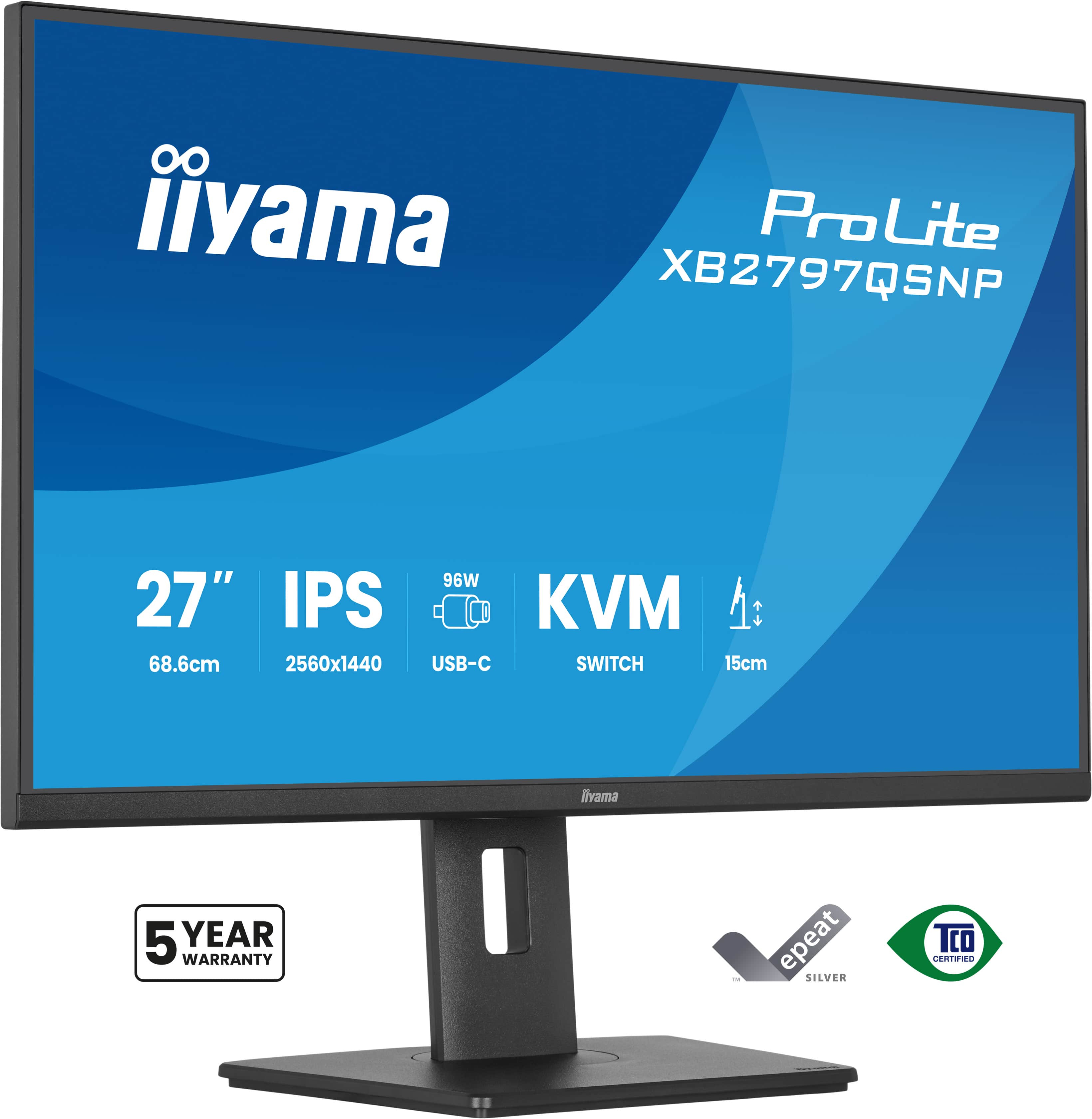 IIYAMA Écran PC XB2797QSNP 27 Pouces USB-C KVM