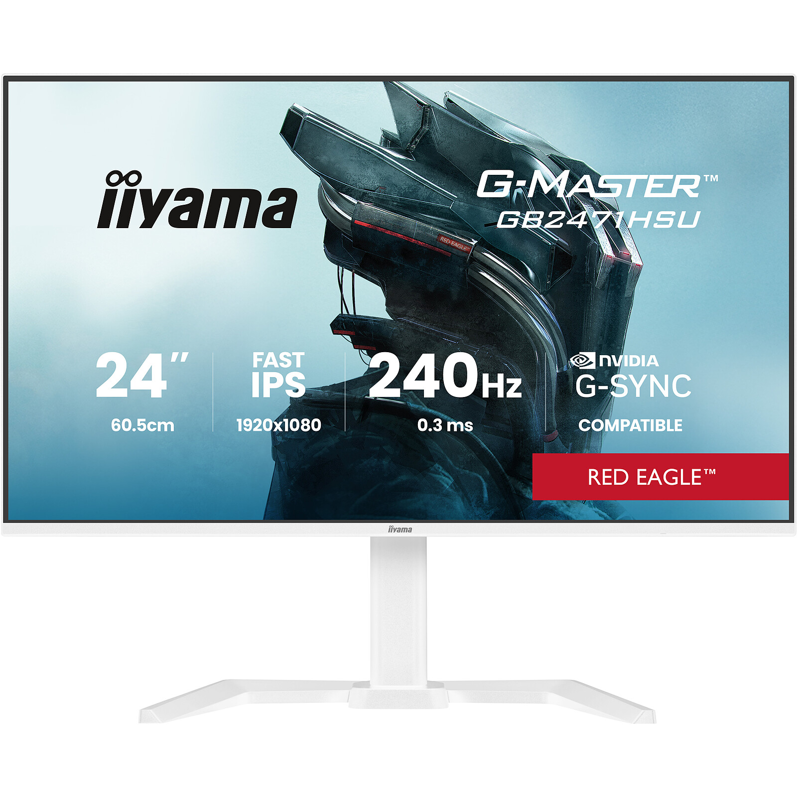 IIYAMA Écran PC Gaming GB2471HSU-W1 24 Pouces Full HD 165Hz