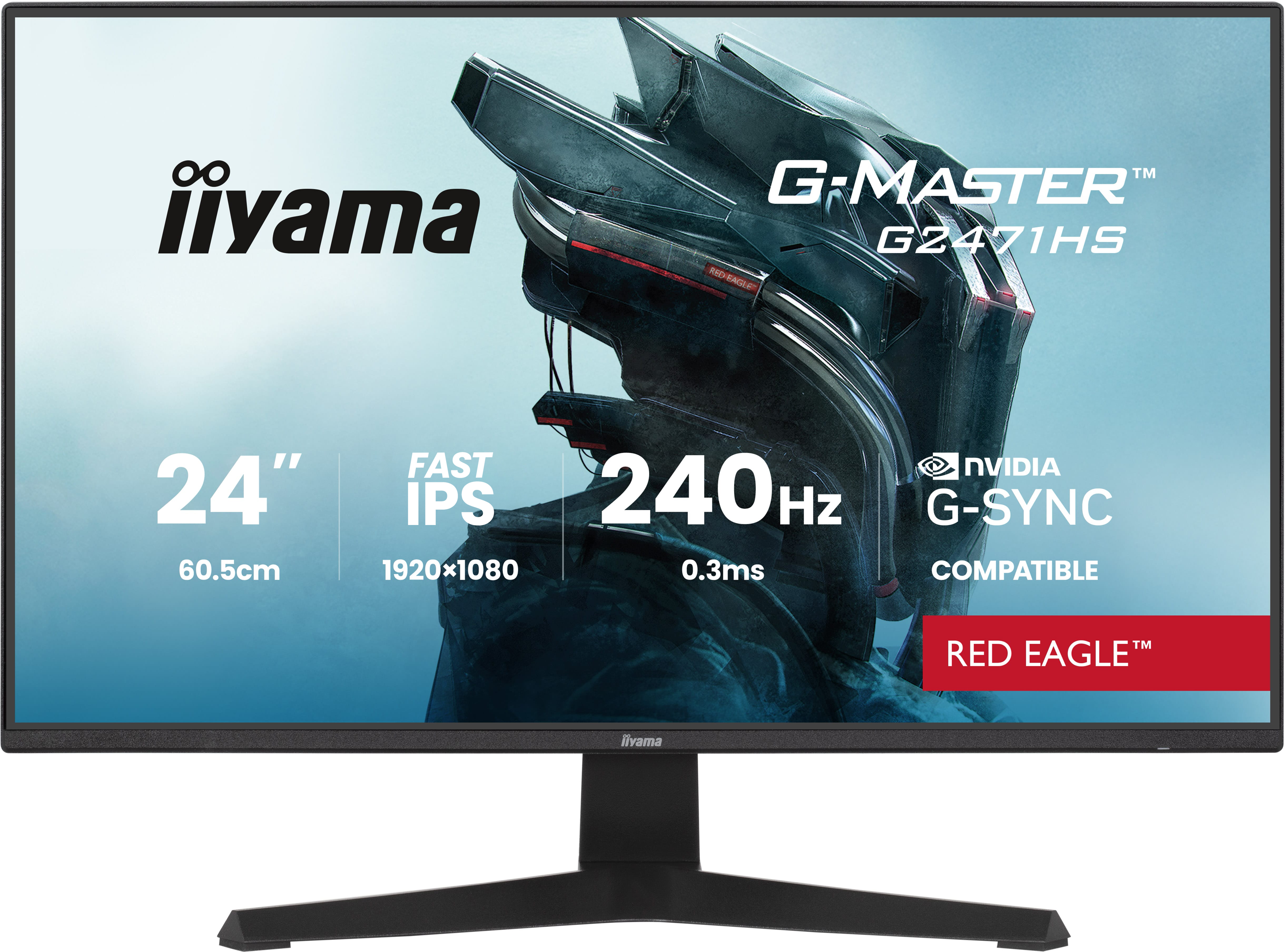 IIYAMA Ecran 23.8'' G-Master Red Eagle Noir 0.3ms Fast IPS 16:9 1920x1080 240Hz