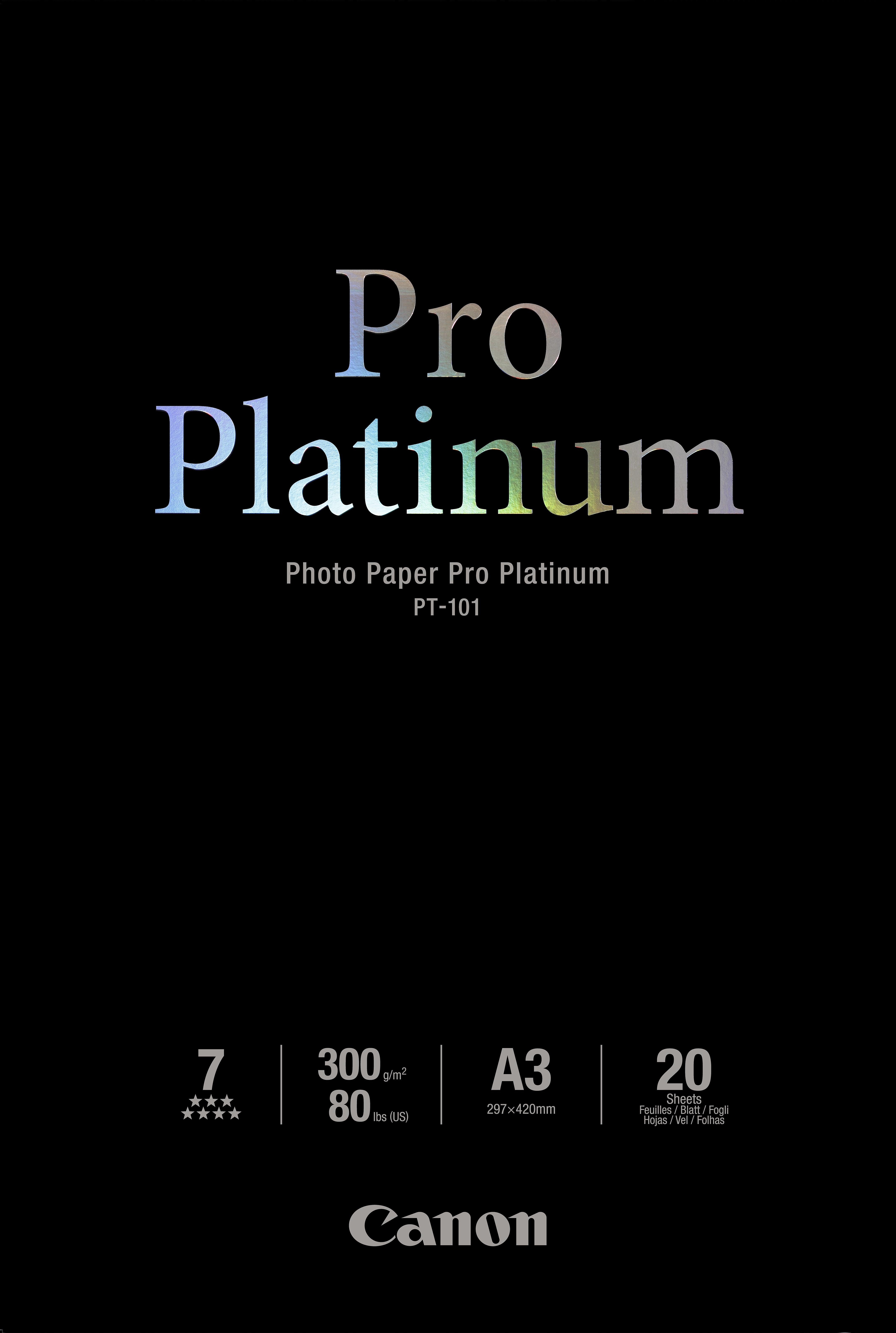 CANON Papier photo PT-101 Pro Platinum A3