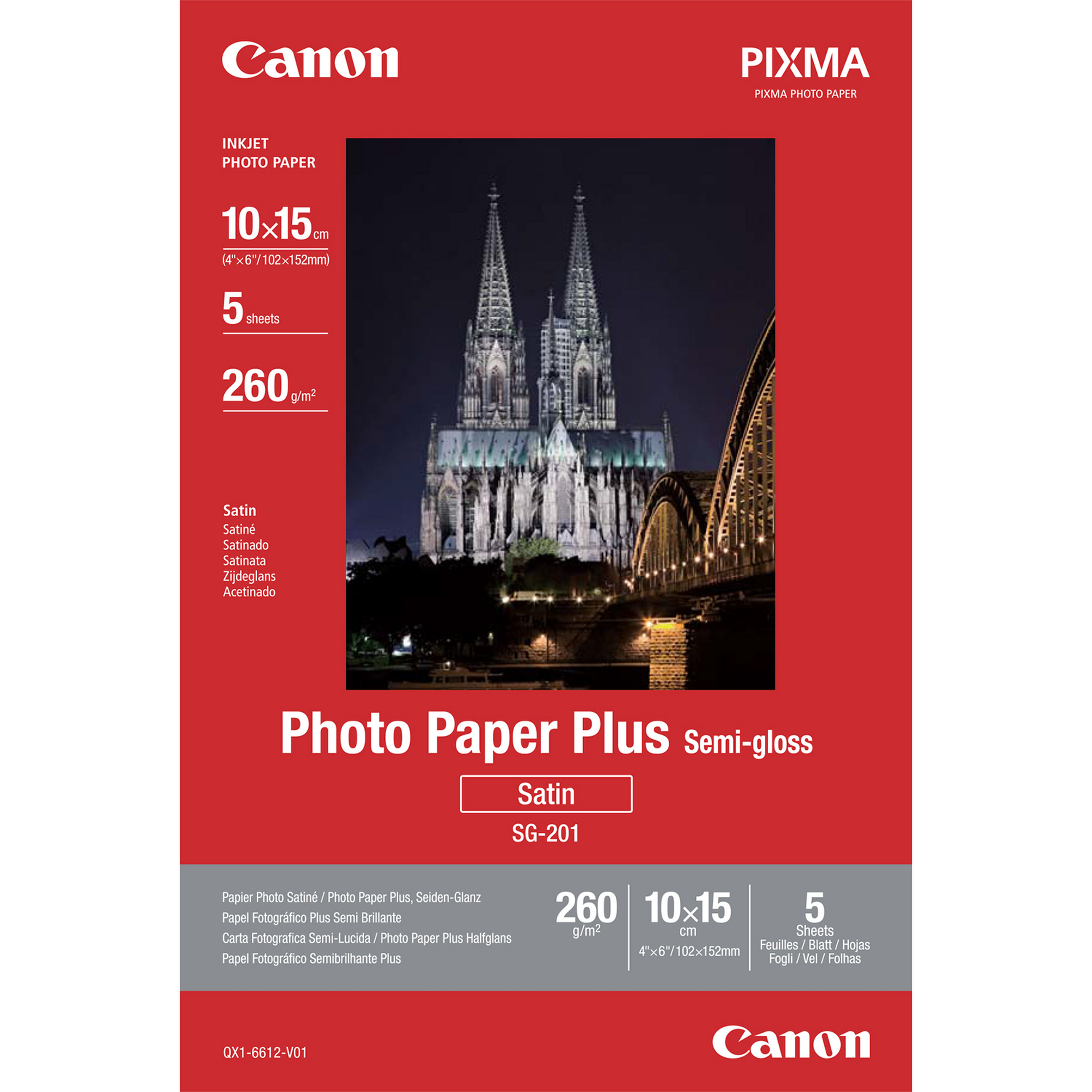 CANON SG-201 semi-gloss 10x15cm 5 feuilles