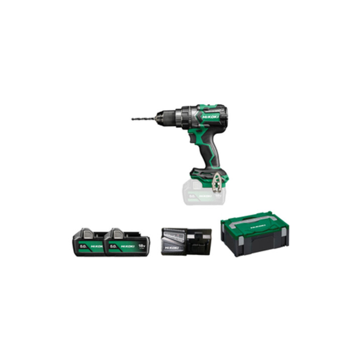 HiKOKI Perceuse-visseuse sans fil DS18DC (5,0 Ah) (HSC II) + 2x batteries BSL1850MA