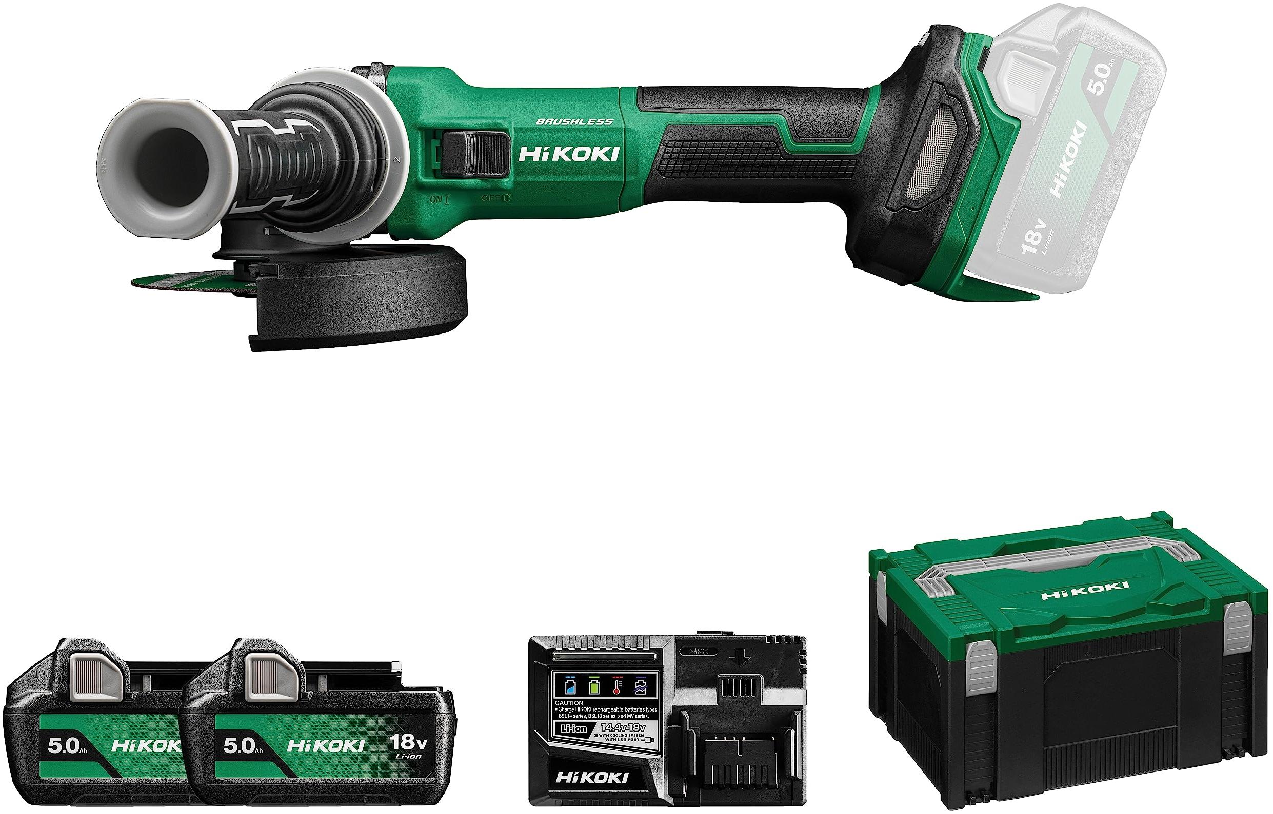 HiKOKI meuleuse G1813DVEWQZ 18.0 V 5 avec batterie sans coffret