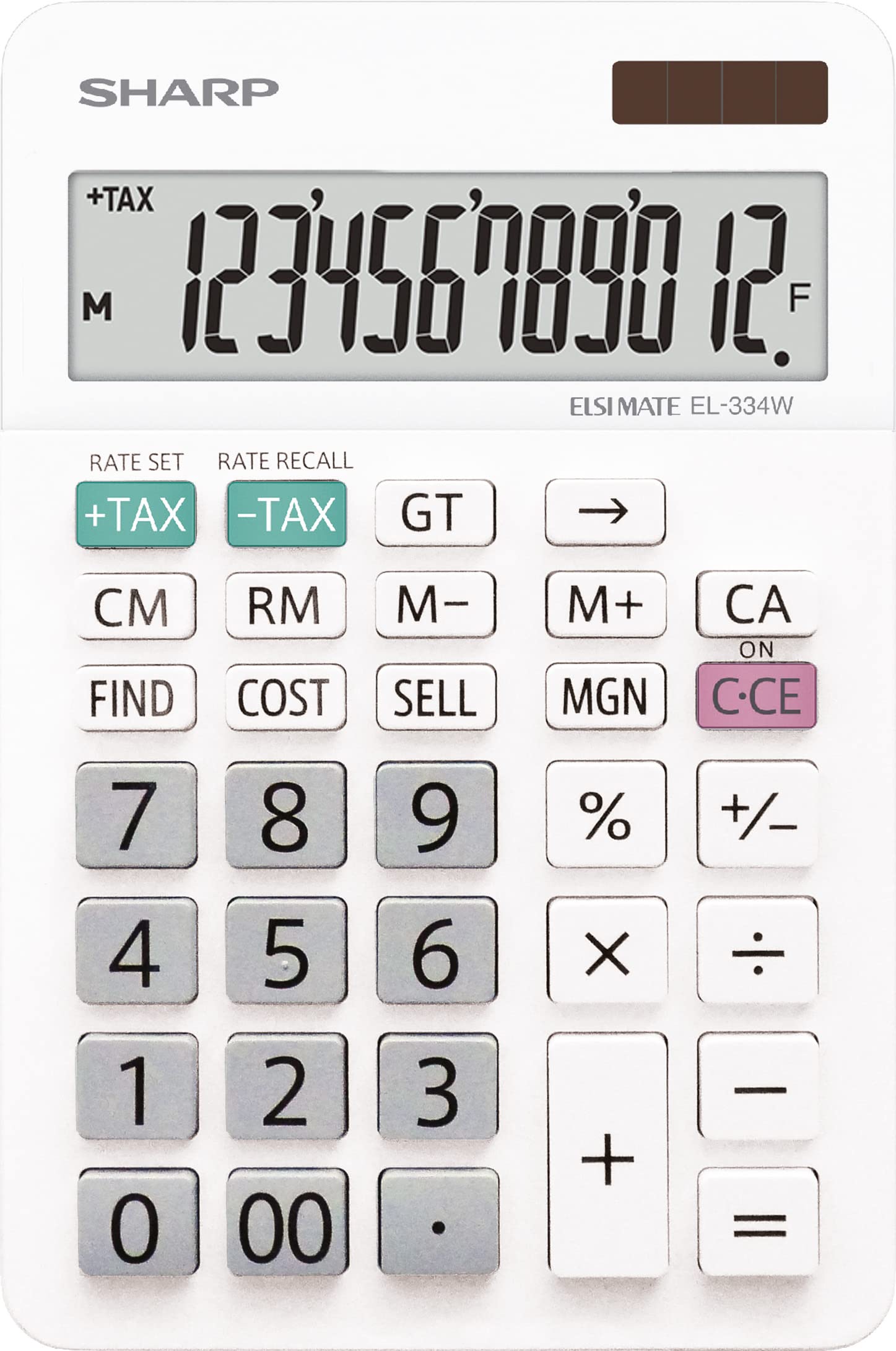 Sharp Tischrechner anzeigend EL-334 W Solar/ Battery