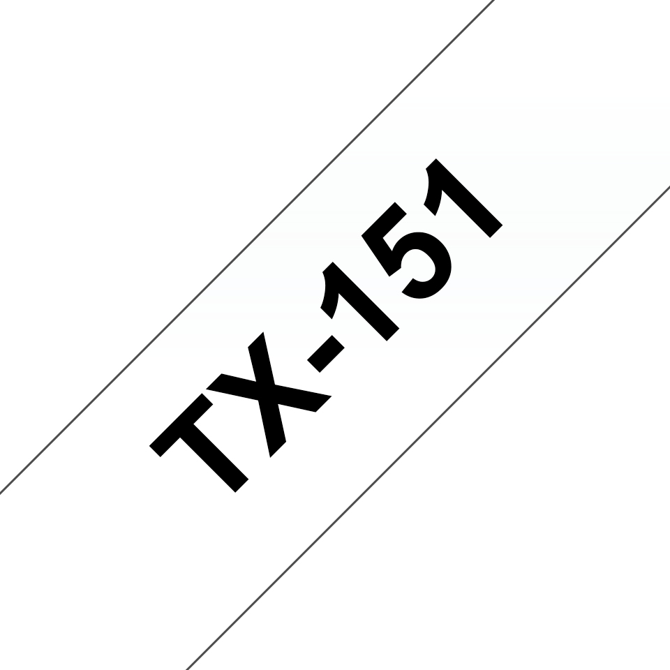 BROTHER P-TOUCH TX-151 noir sur clear 24mm